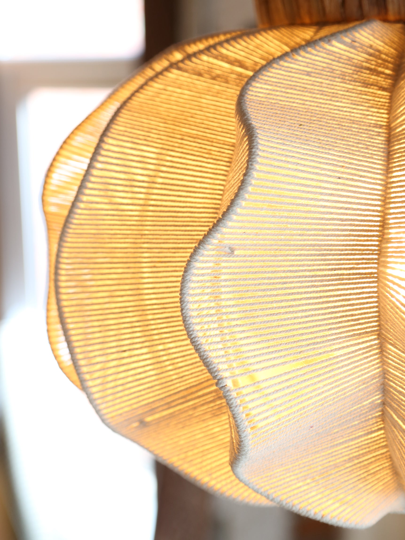 Large Seagrass Rattan Ceiling Light - Linen