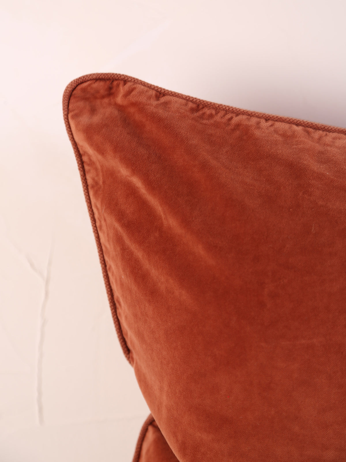 Velvet Cushion - Rose, Brick - 50x50cm