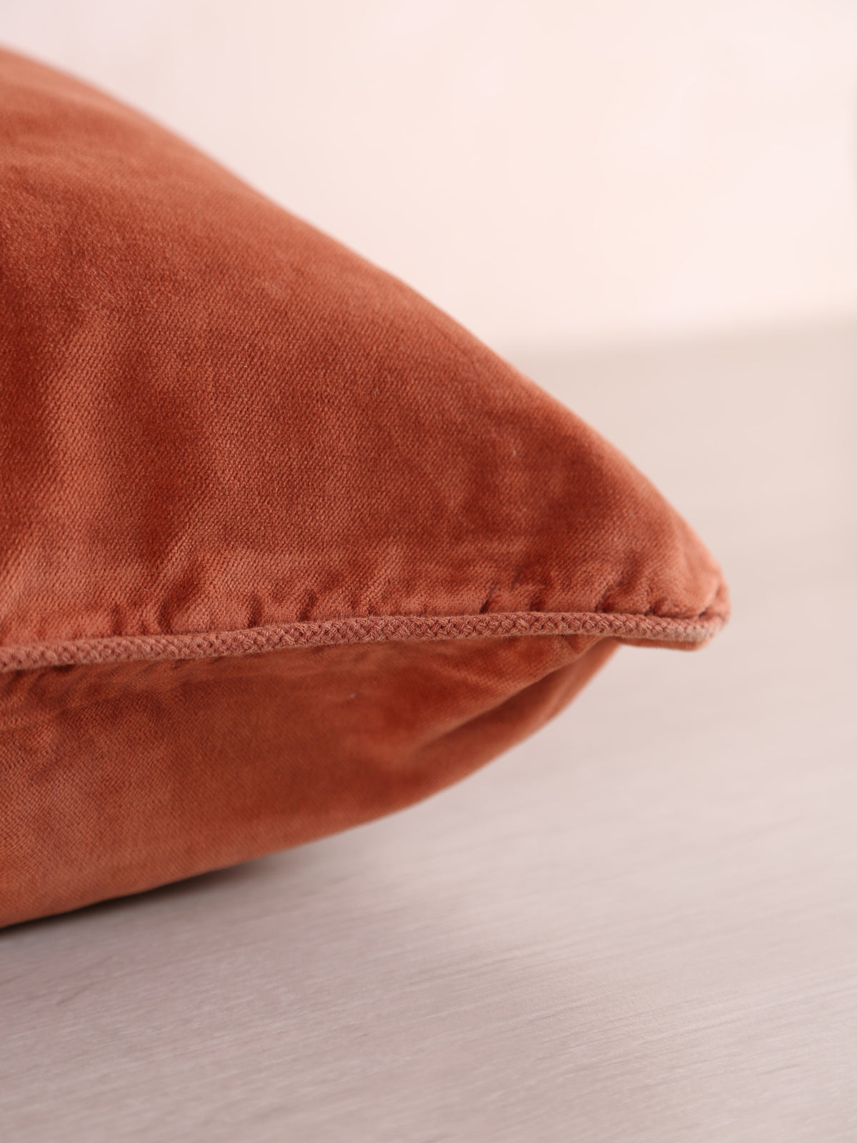 Velvet Cushion - Rose, Brick - 50x50cm