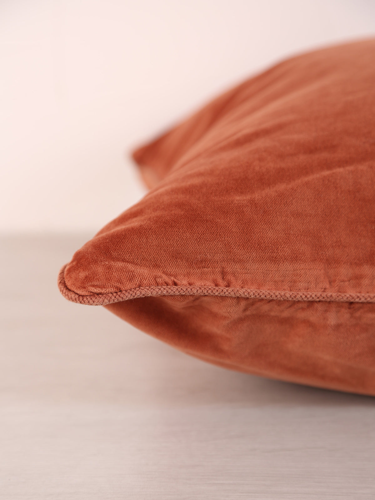Velvet Cushion - Rose, Brick - 50x50cm