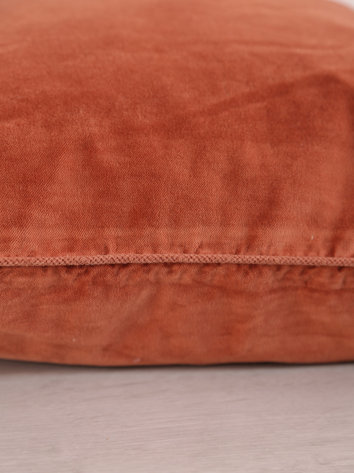 Velvet Cushion - Rose, Brick - 50x50cm