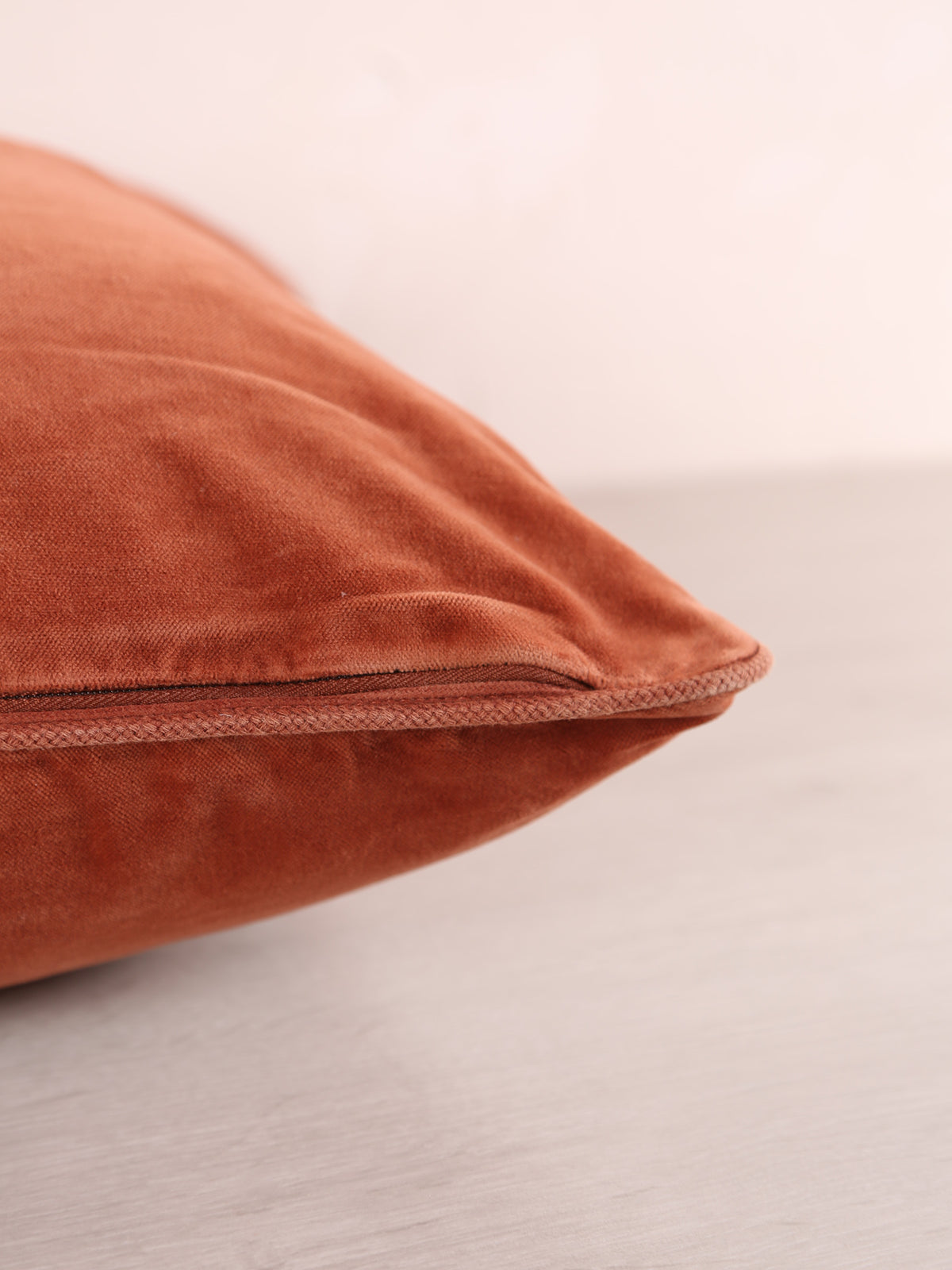 Velvet Cushion - Rose, Brick - 50x50cm