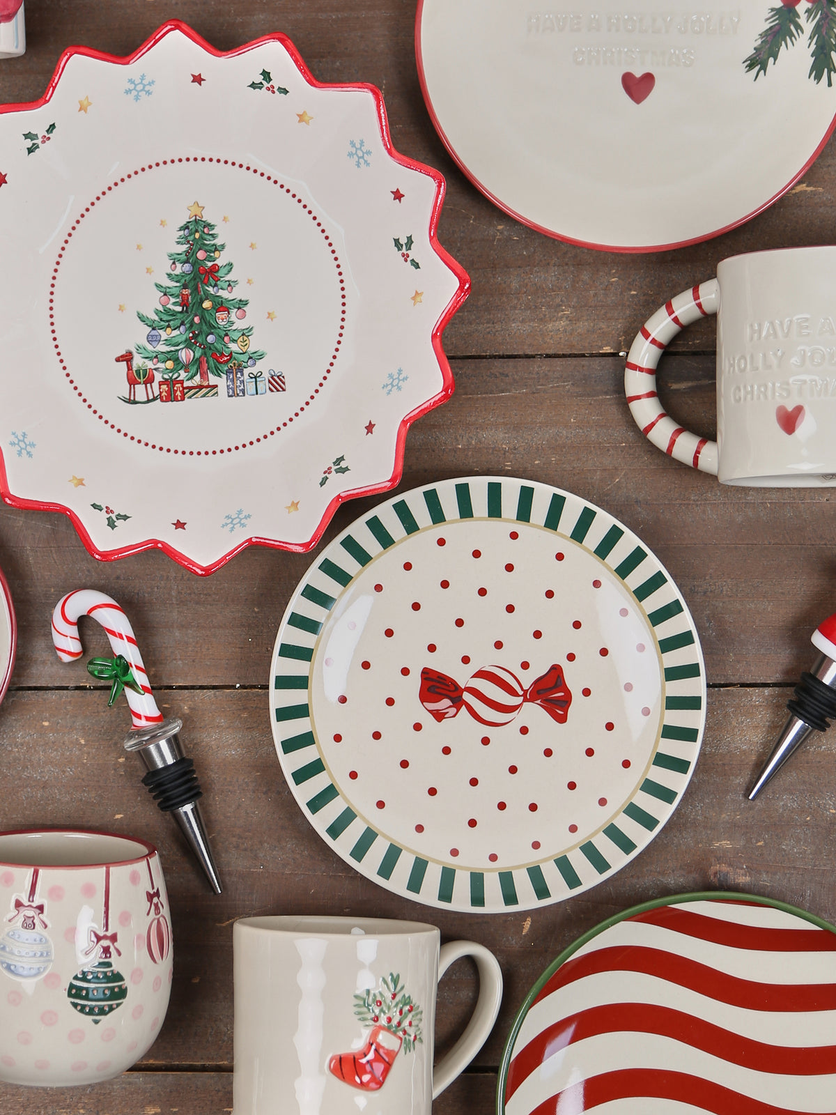 Candy Stripe & Jolly Wave - Side Plate Set of 2
