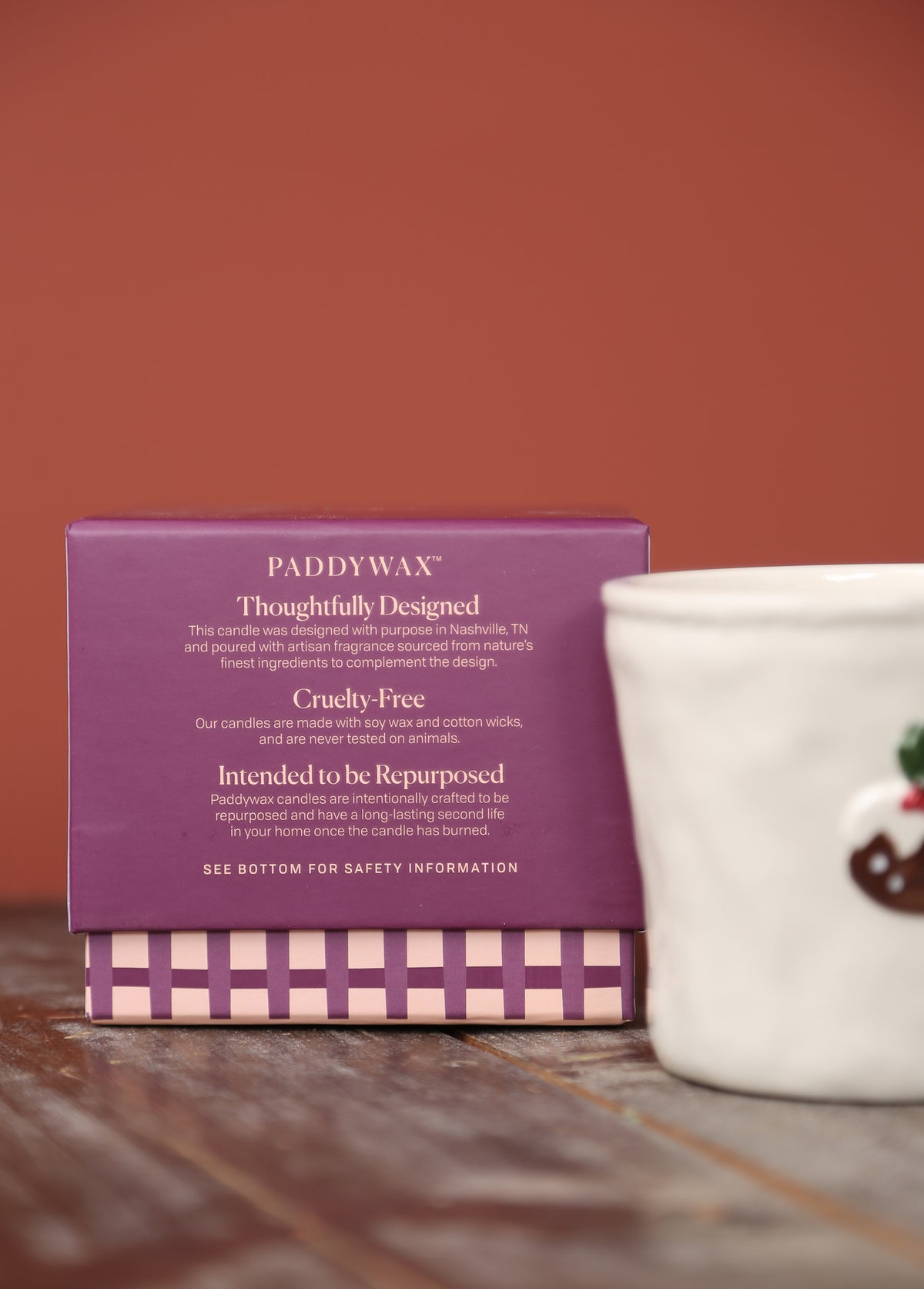 Christmas Pudding Boxed Ceramic Candle - Fruits & Spices