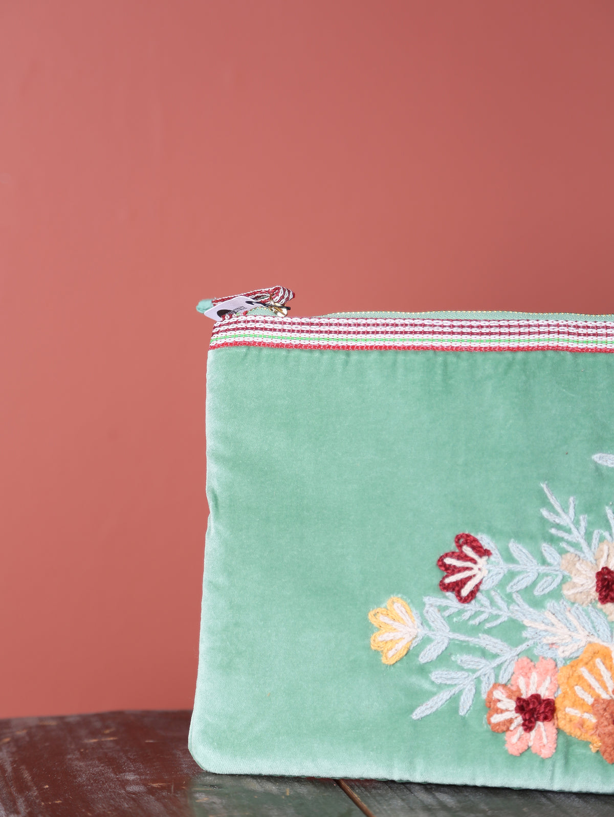 Embroidered Velvet Ipad Sleeve - 2 Colours Available