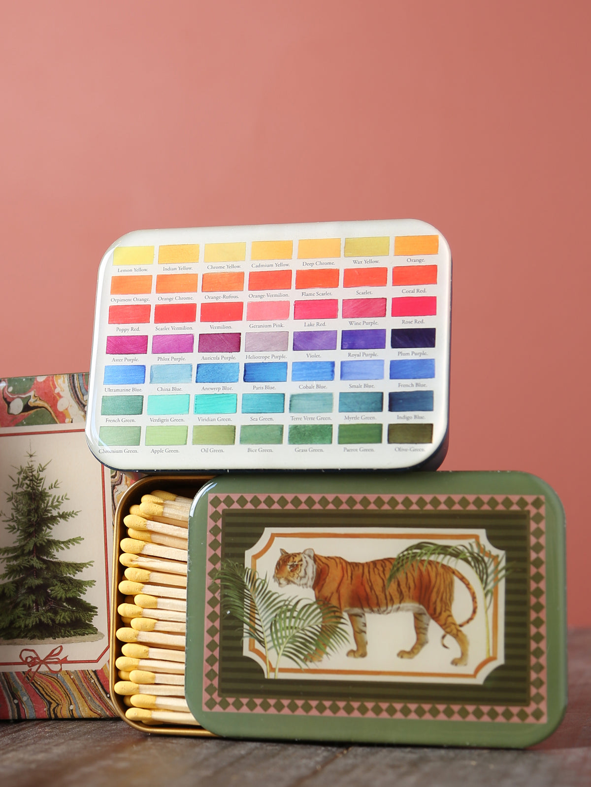 Matches in Enamel Tin - Tiger