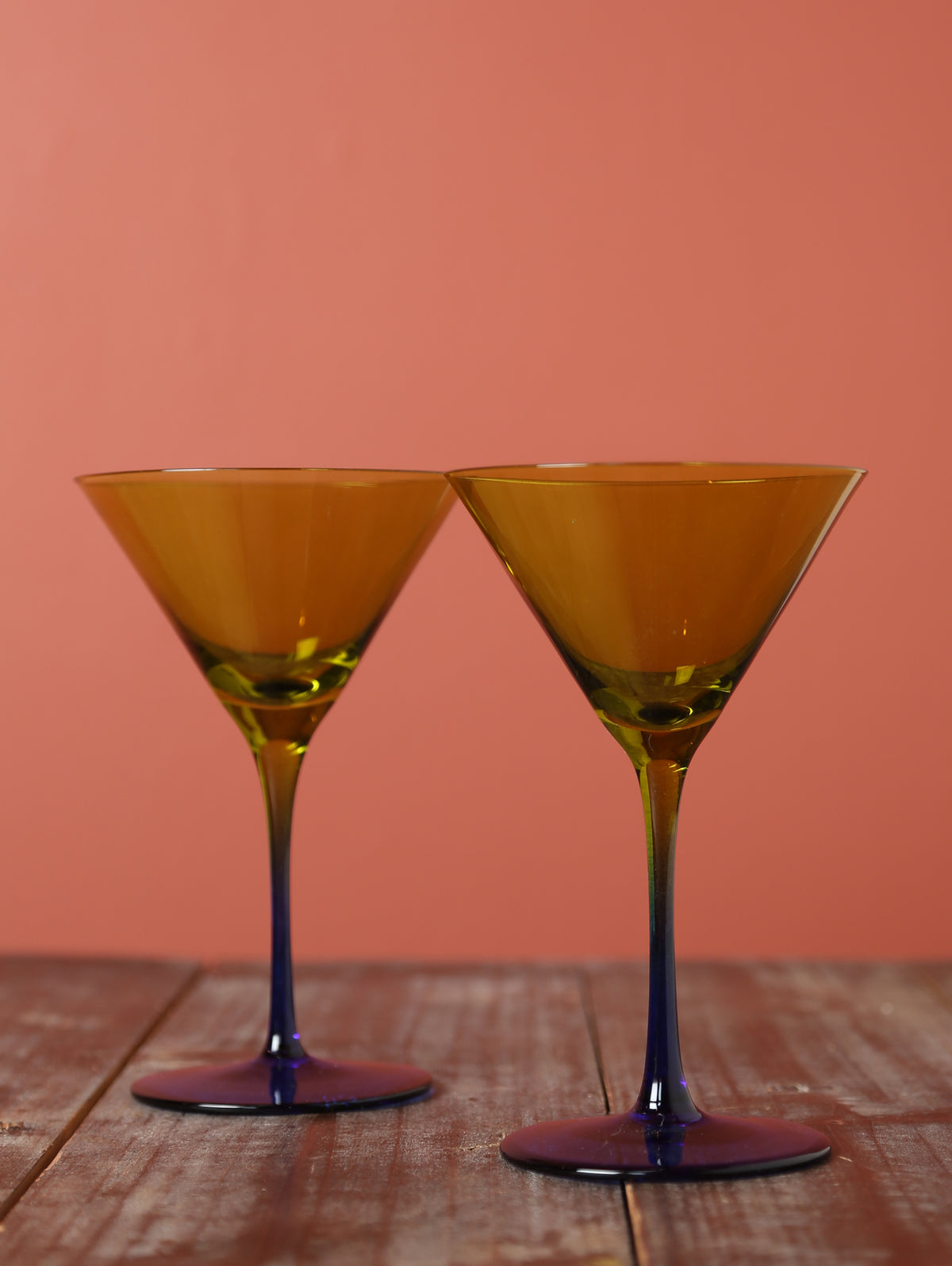 Charlie Martini Glasses - Set of 2 - Green