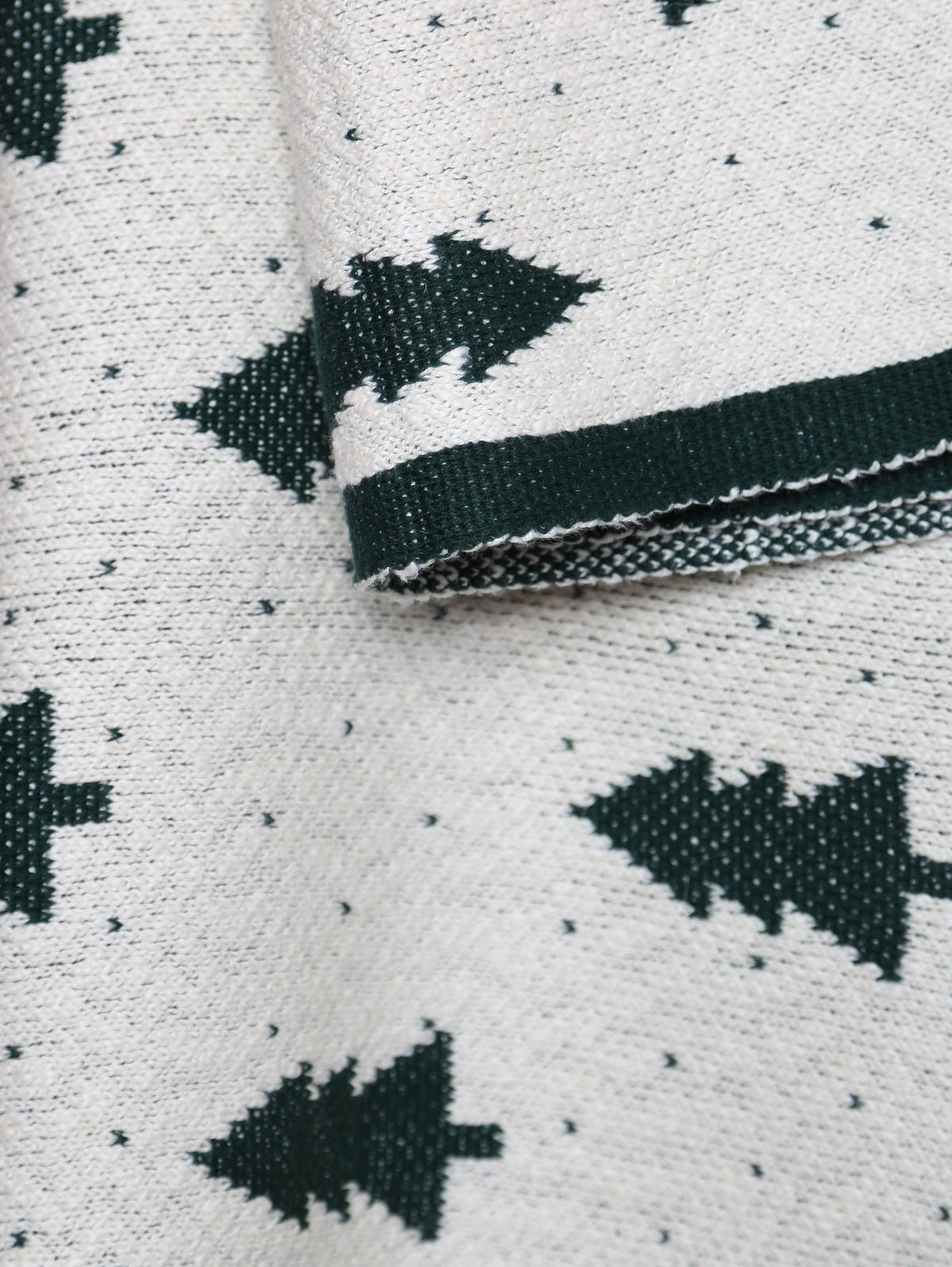 Festive Fir Knitted Throw
