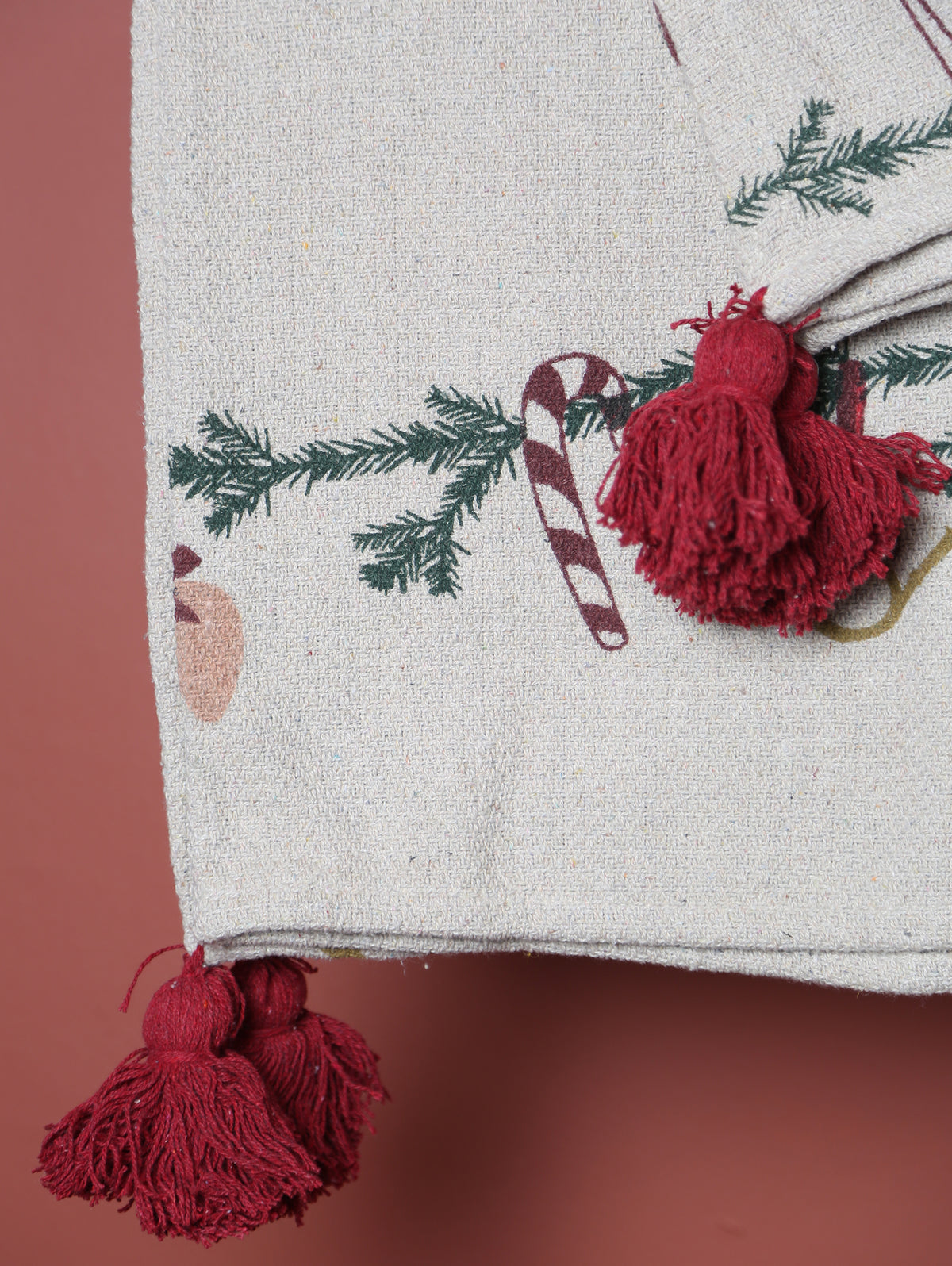 Festive Throw - Patterned - Recycled Cotton - Swag