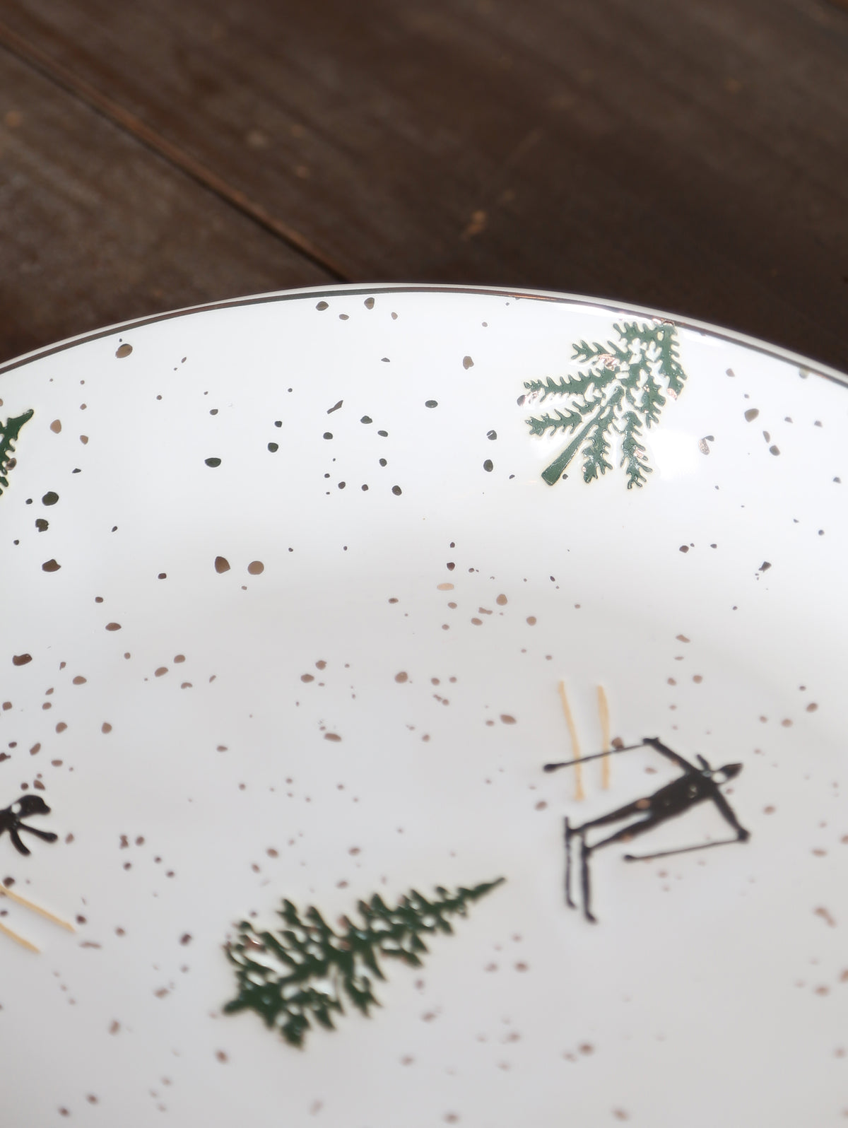 Snowy Skiing Plate