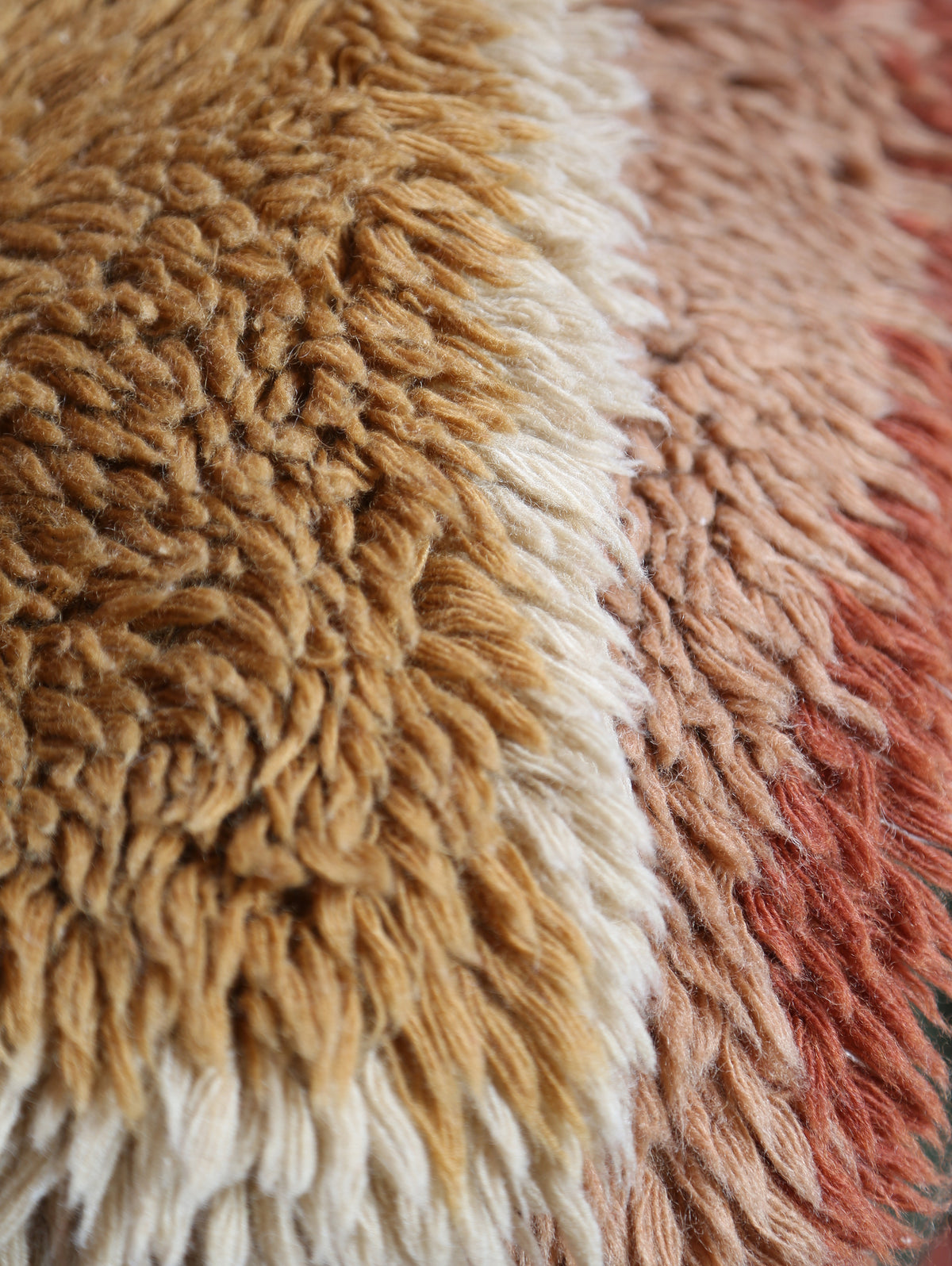 Natural Wool Cushion - Rose, Brick