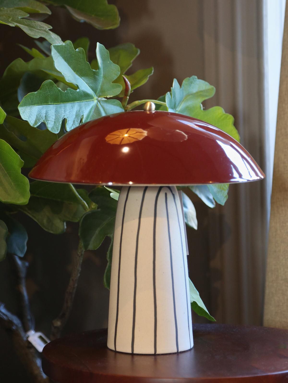 Arvid Stoneware Table Lamp - Striped