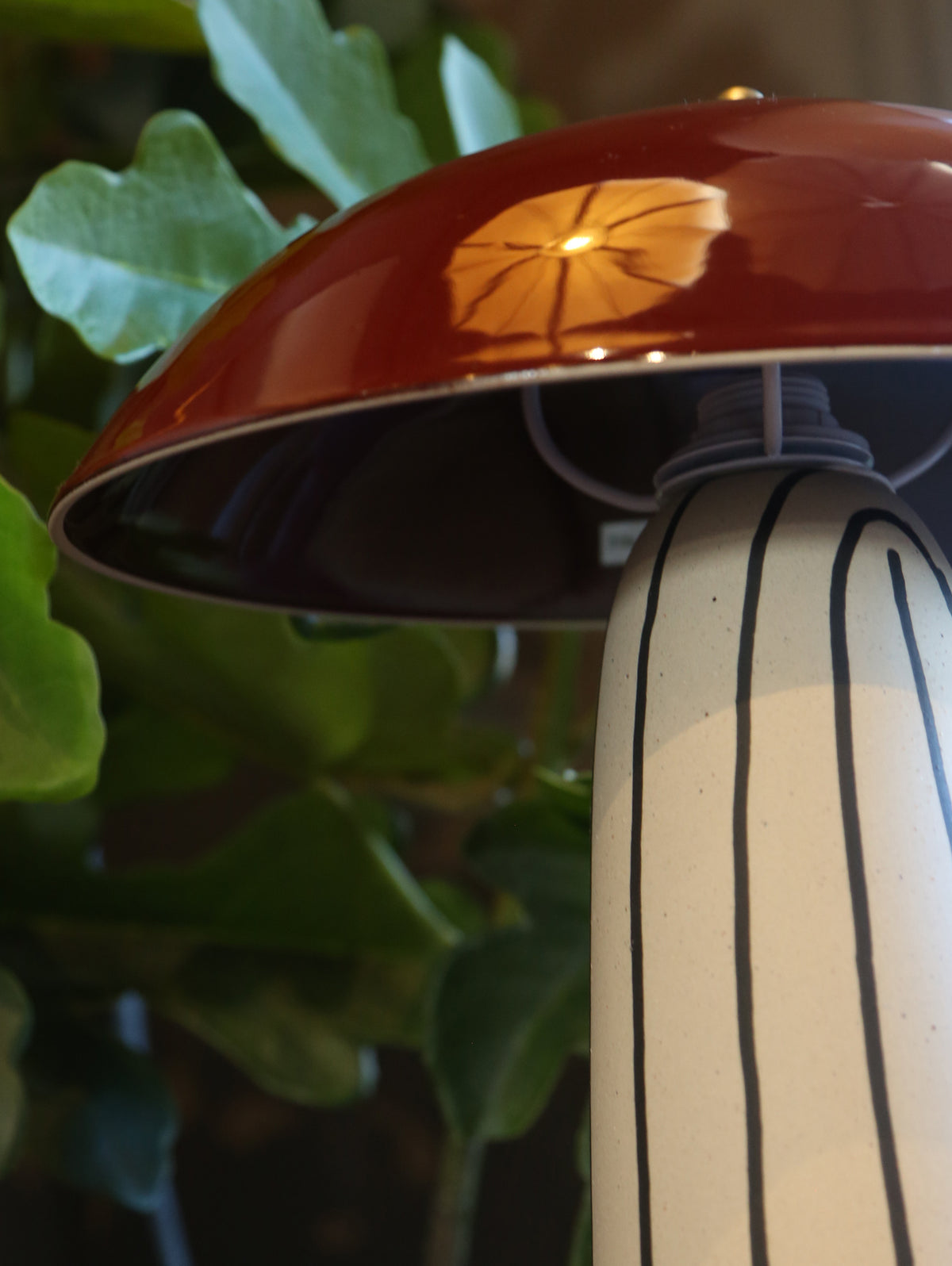Arvid Stoneware Table Lamp - Striped