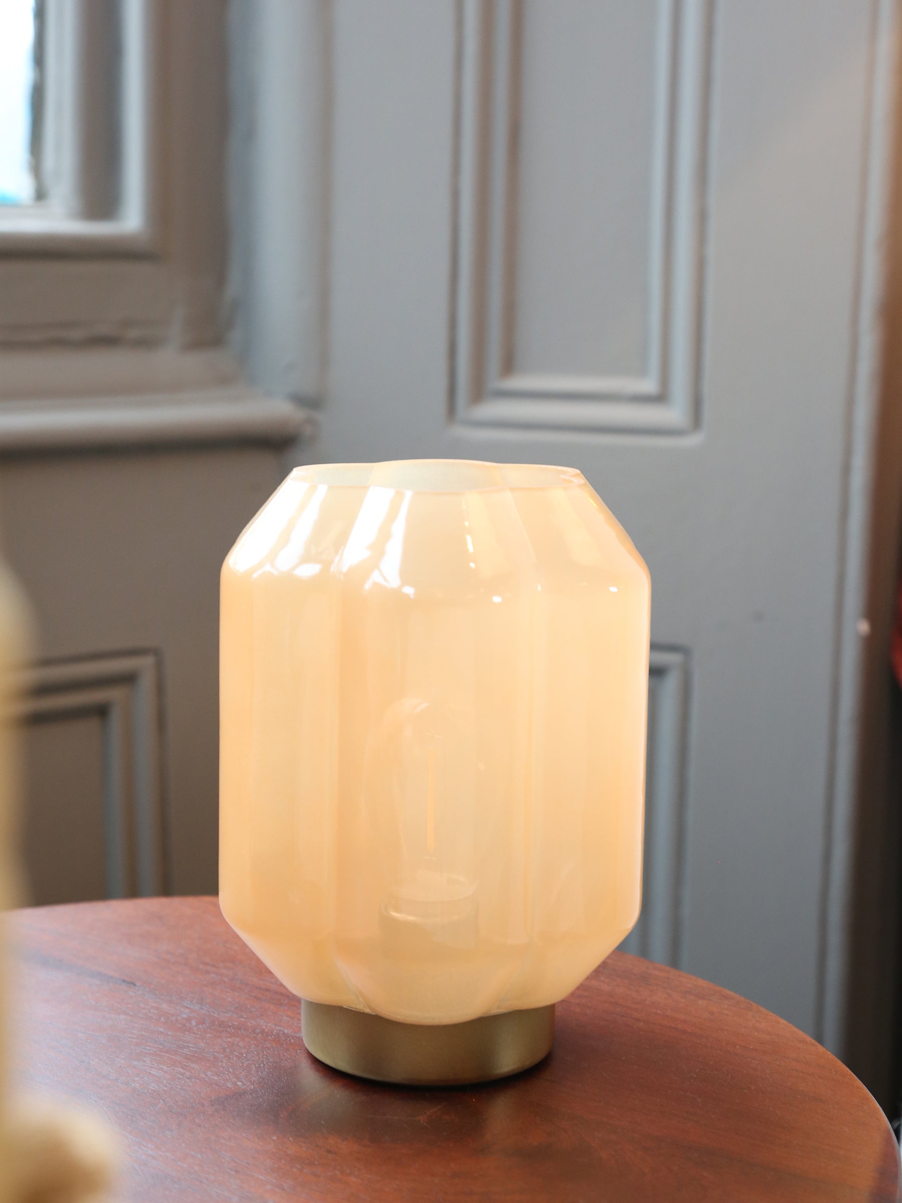 Yvias Table lamp - LED glass - Orange & Gold