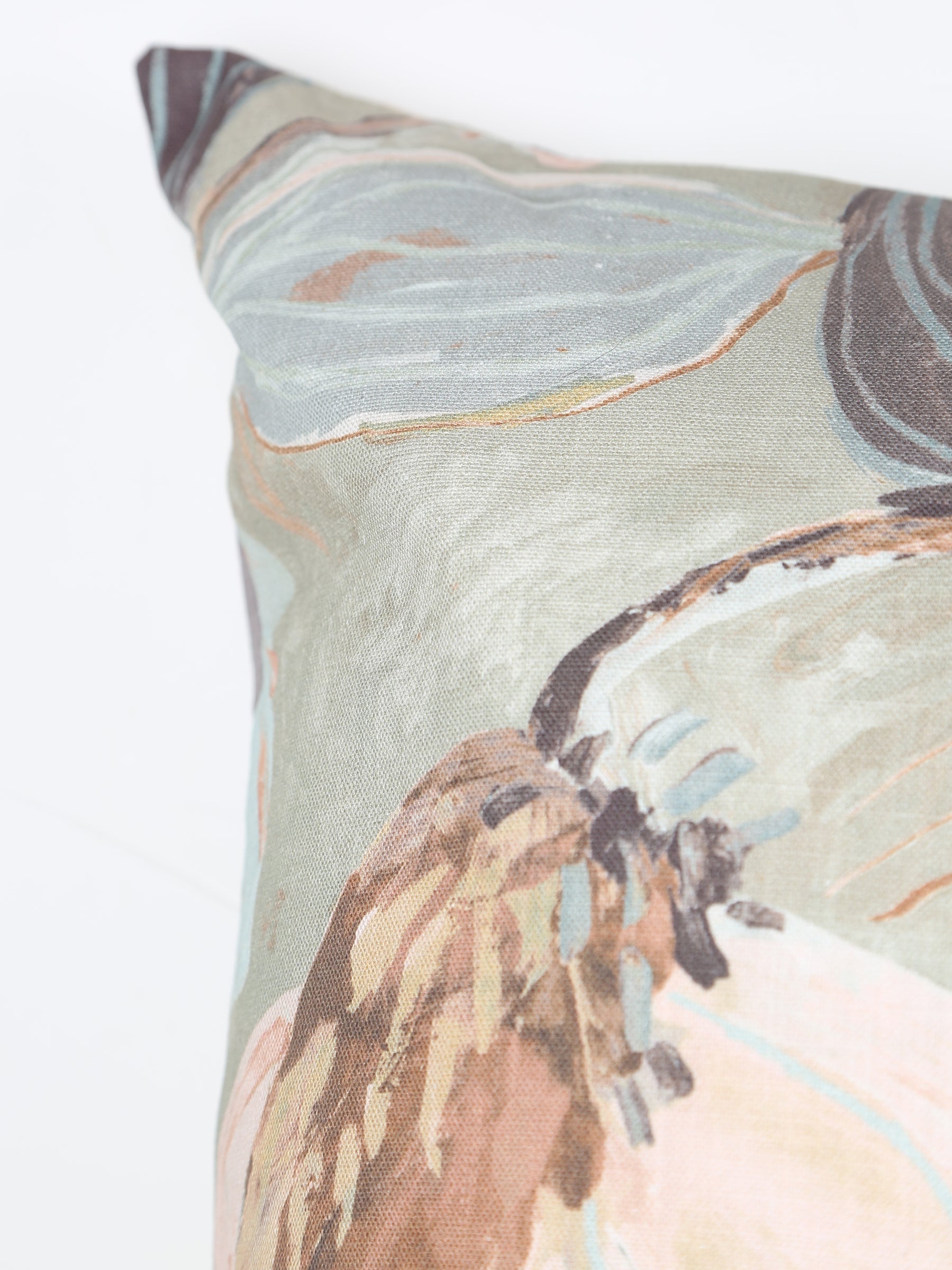 Inez Printed Cushion - Pistachio - 58 X 58cm