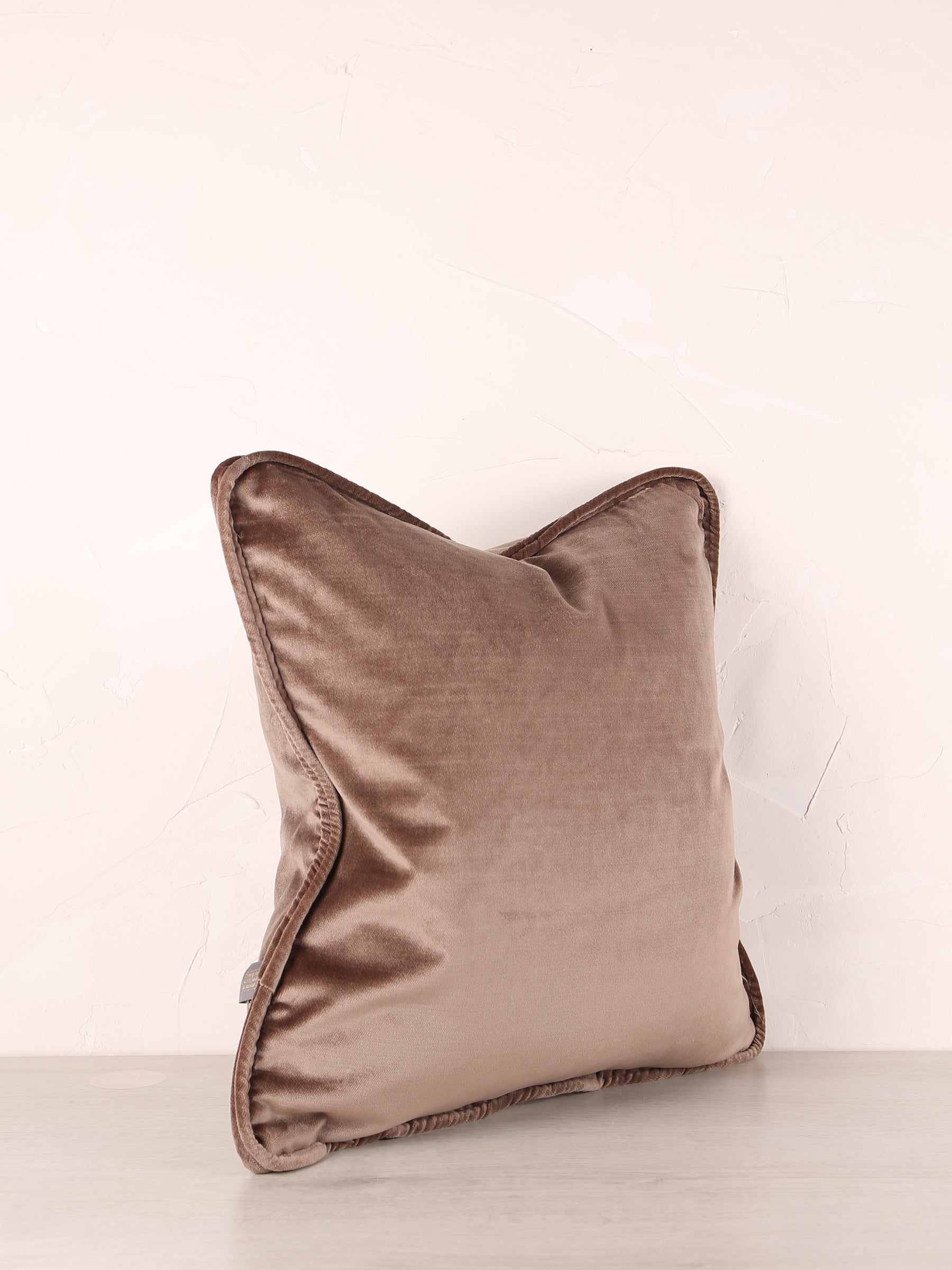 Darcy Velvet Cushion - Cappuccino - 43 X 43cm