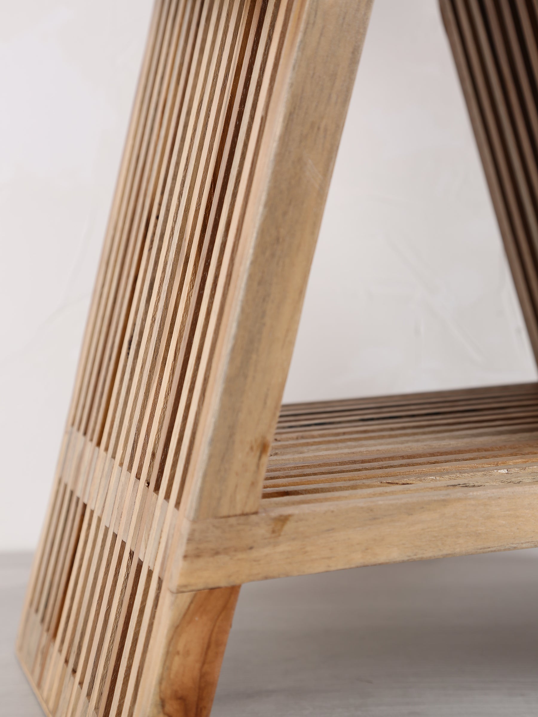 Djia Interlocking Teakwood Stool