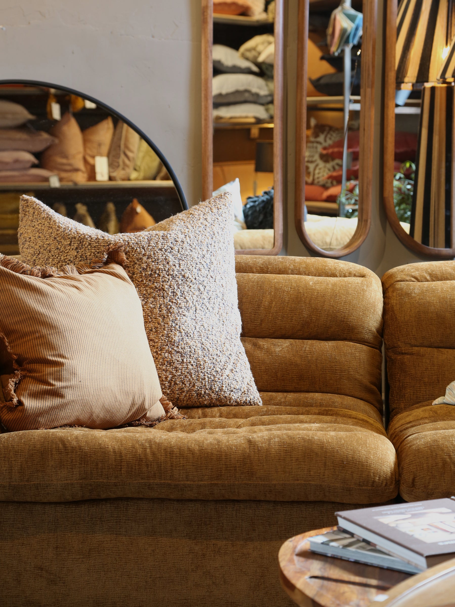 The Addison Velvet Sofa - Caramel Mocha (June Delivery)