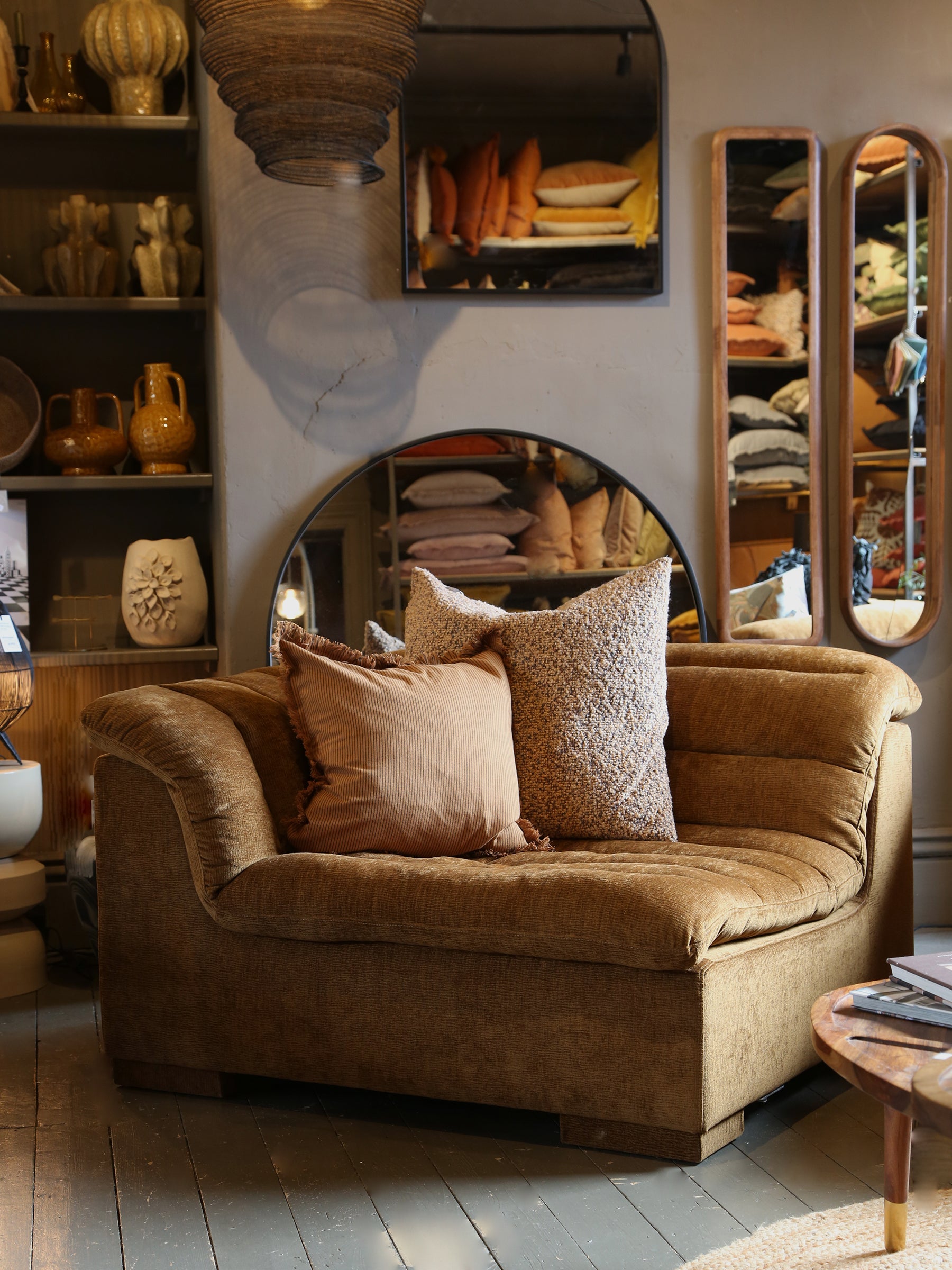 The Addison Velvet Sofa - Caramel Mocha (June Delivery)