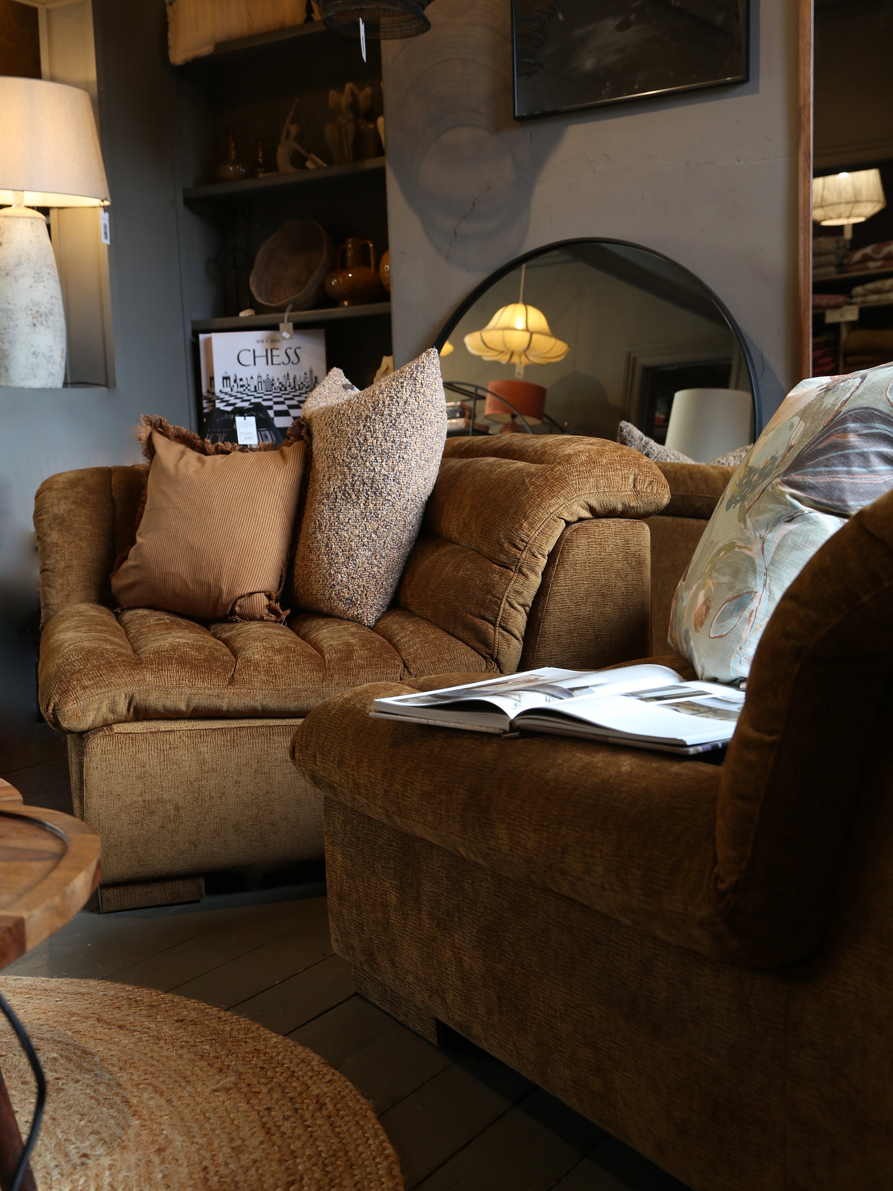 The Addison Velvet Sofa - Caramel Mocha (June Delivery)