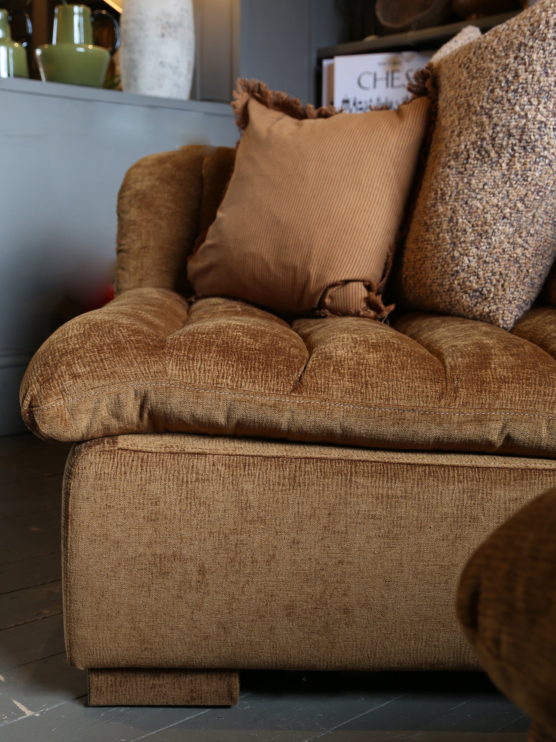 The Addison Velvet Sofa - Caramel Mocha (June Delivery)