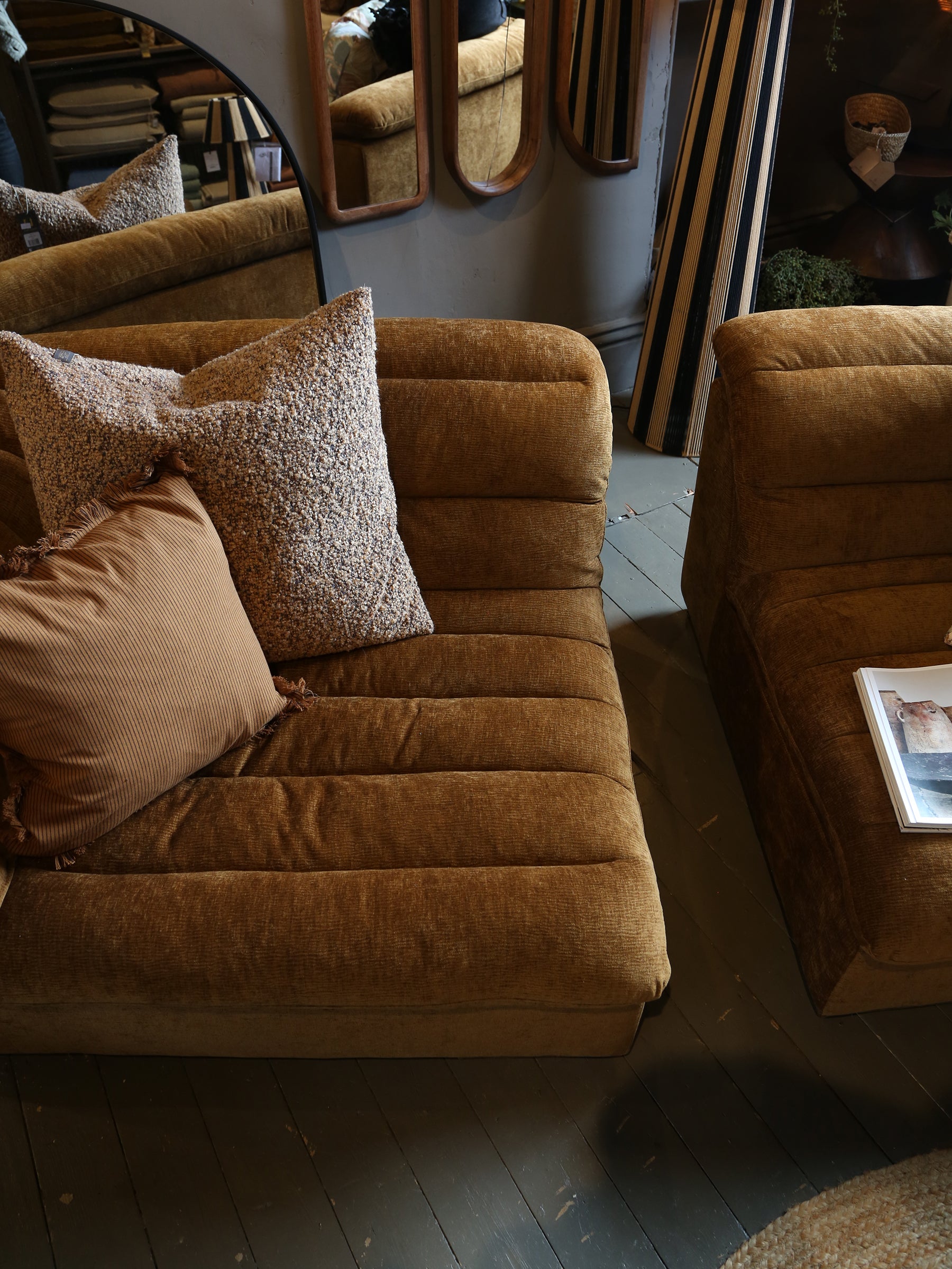 The Addison Velvet Sofa - Caramel Mocha (June Delivery)