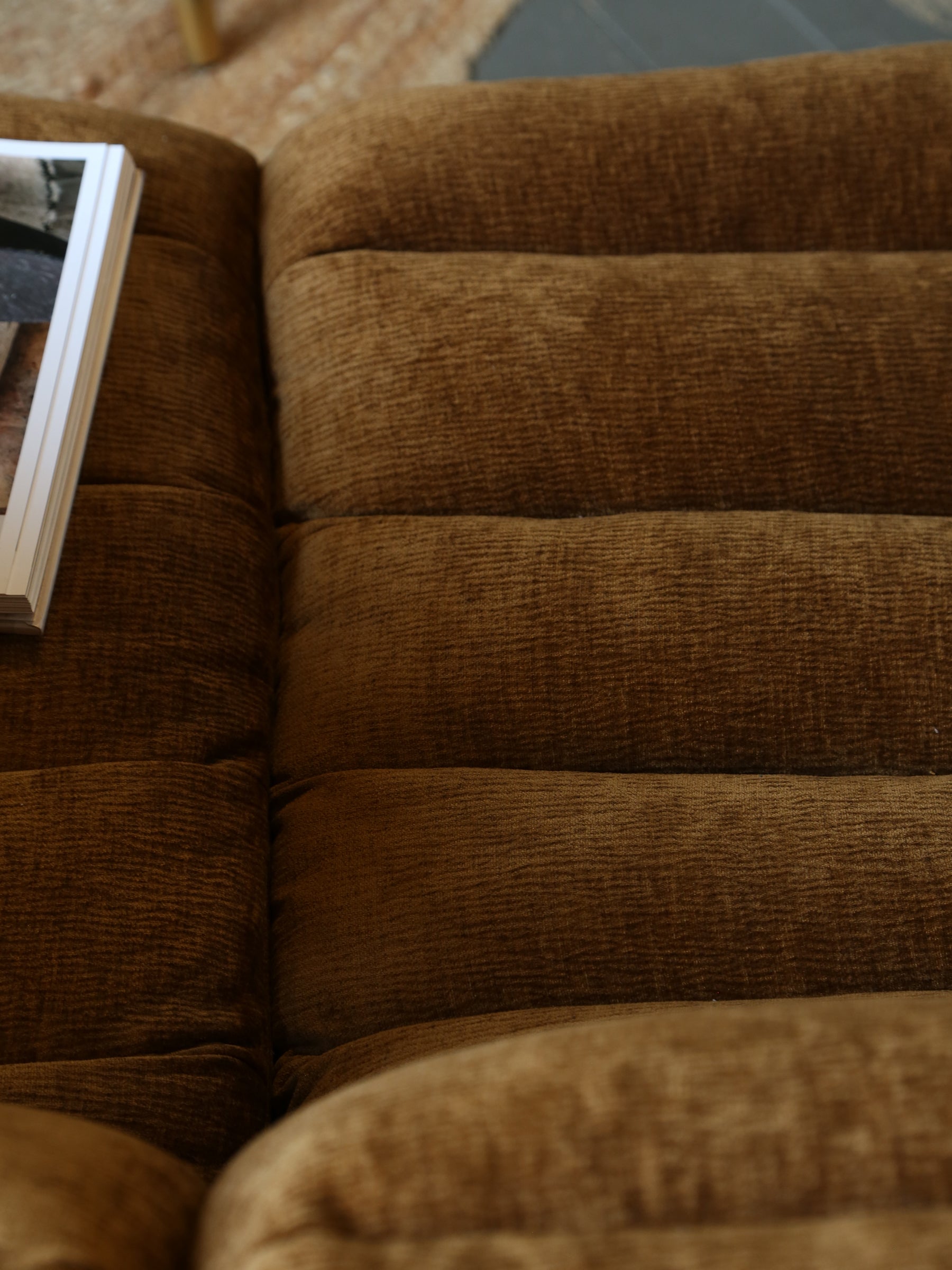 The Addison Velvet Sofa - Caramel Mocha (June Delivery)