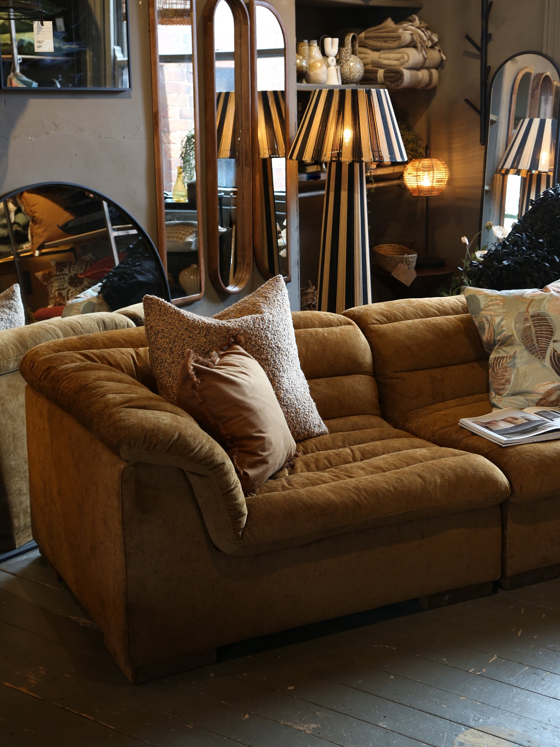 The Addison Velvet Sofa - Caramel Mocha (June Delivery)