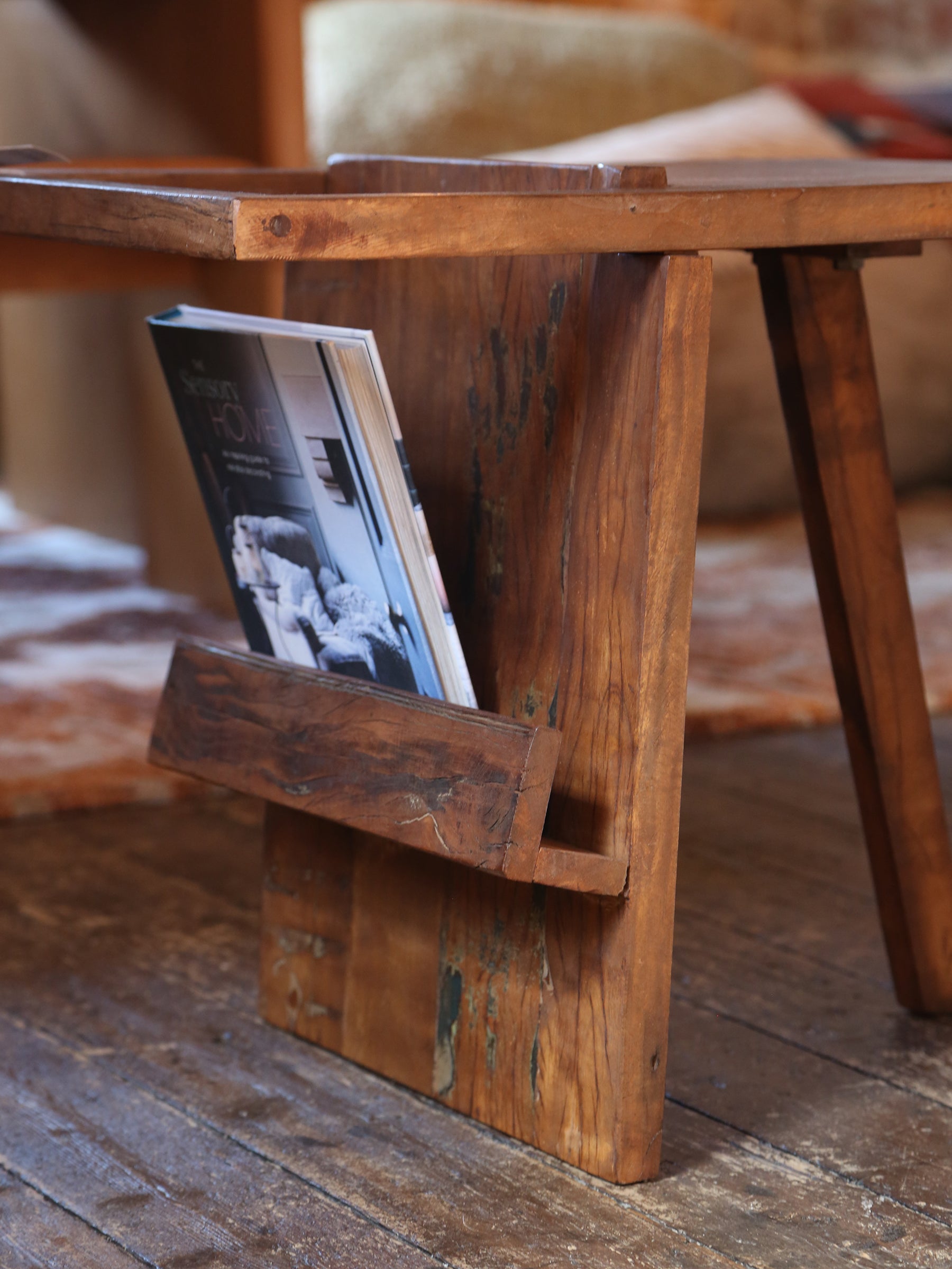 Villum Rustic Side Table - Reclaimed Wood
