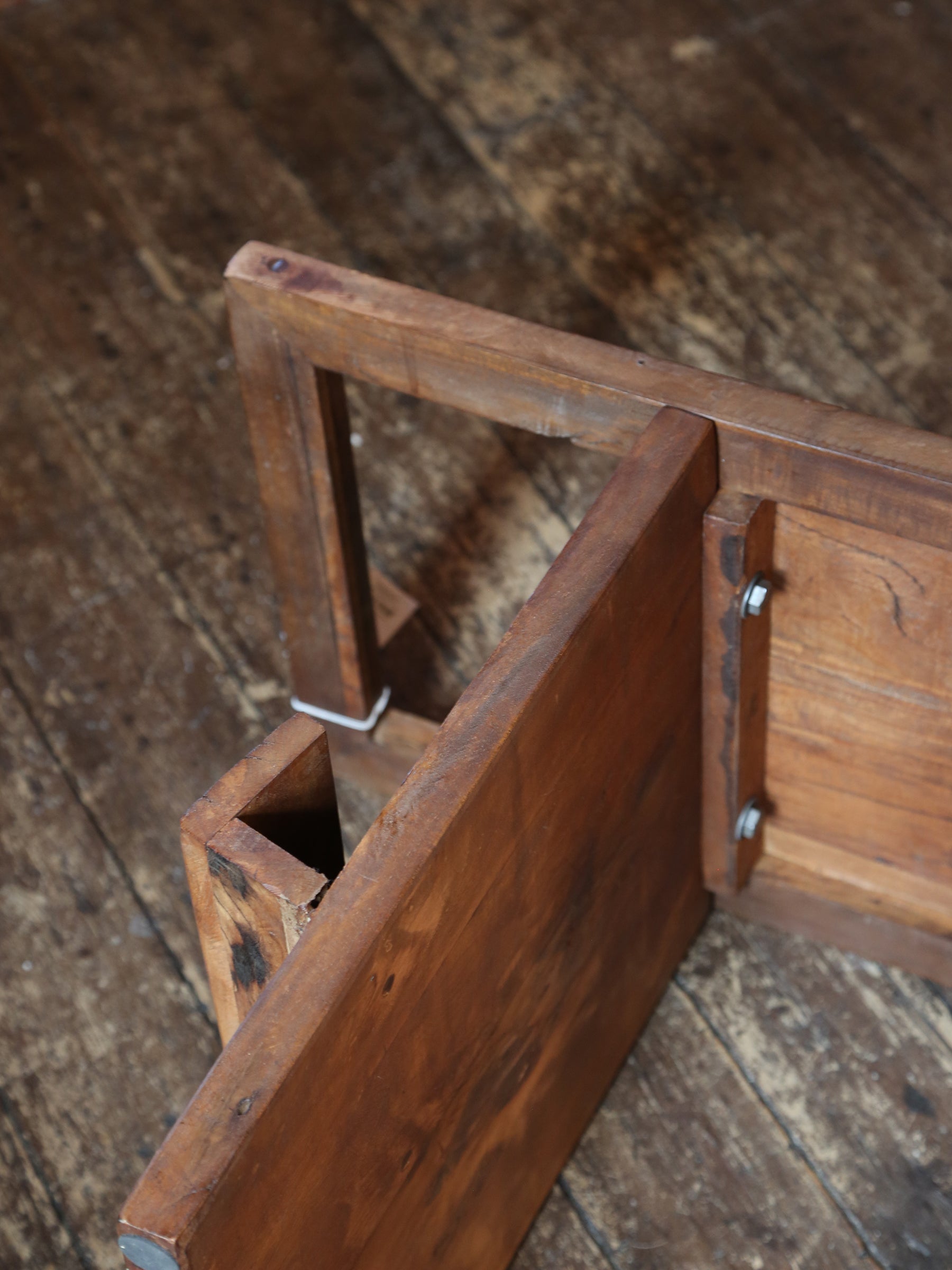 Villum Rustic Side Table - Reclaimed Wood