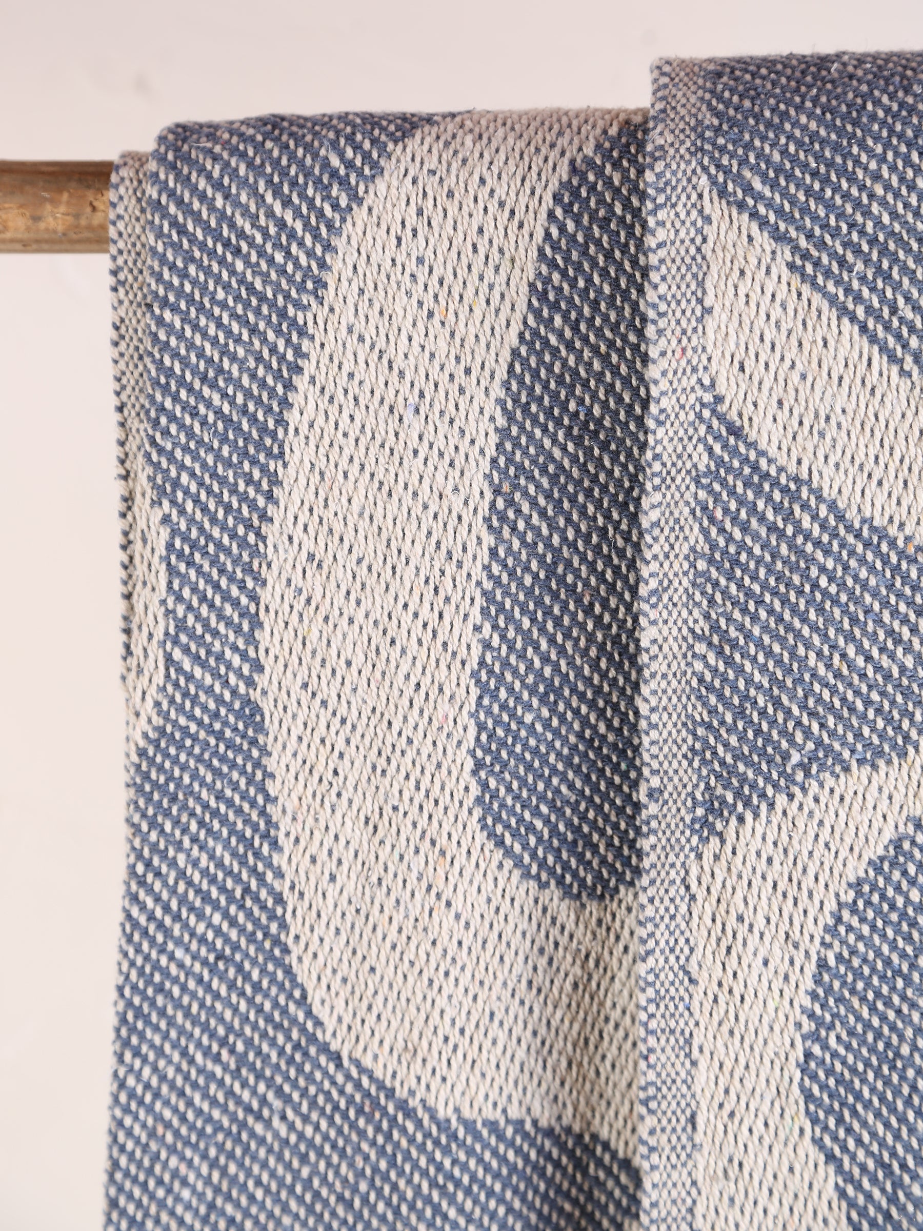 Tille - Printed Recycled Cotton Throw - Blue