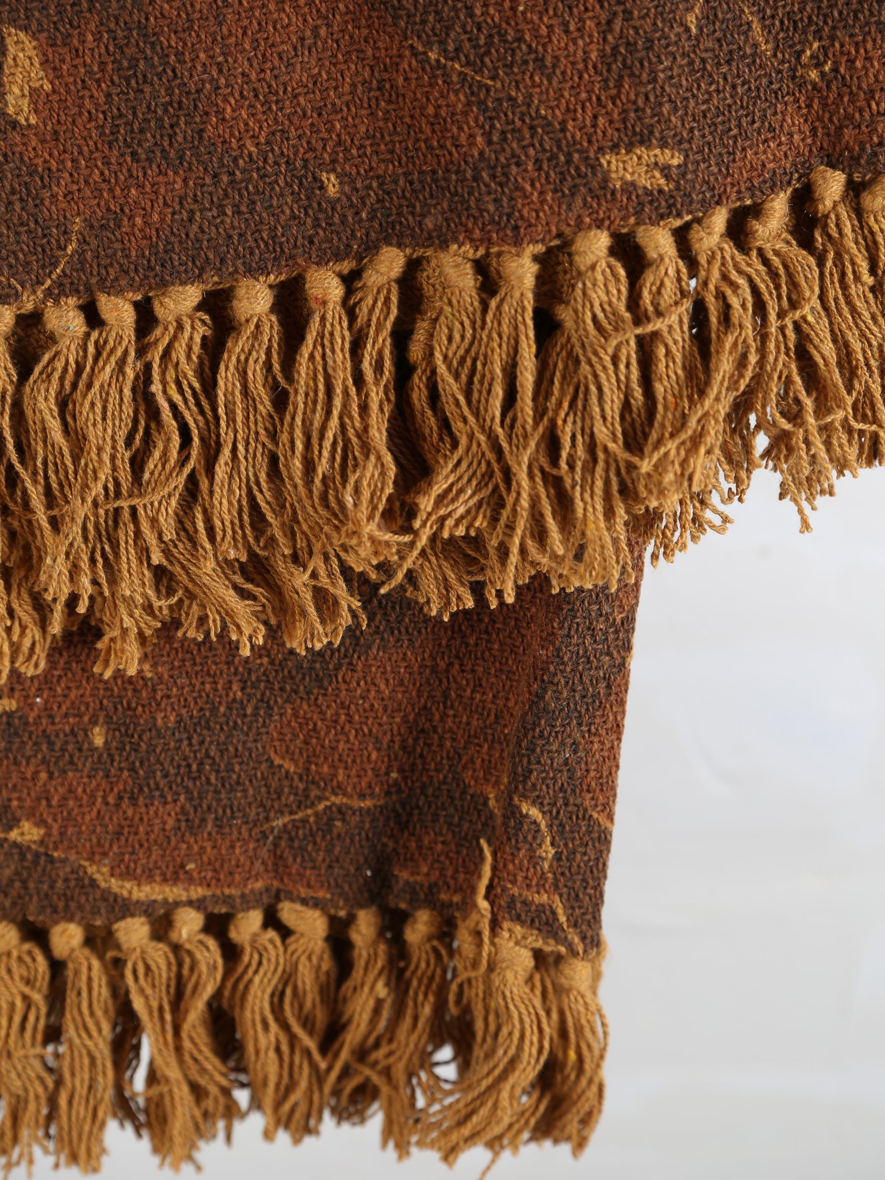 Gana - Recycled Cotton Throw - Ochre, Brown