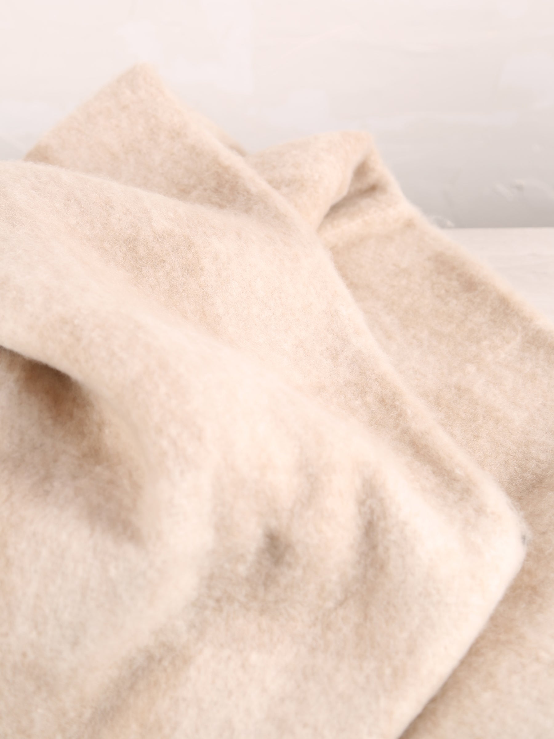 Isabel Recycled Checked Fringed Throw - Natural