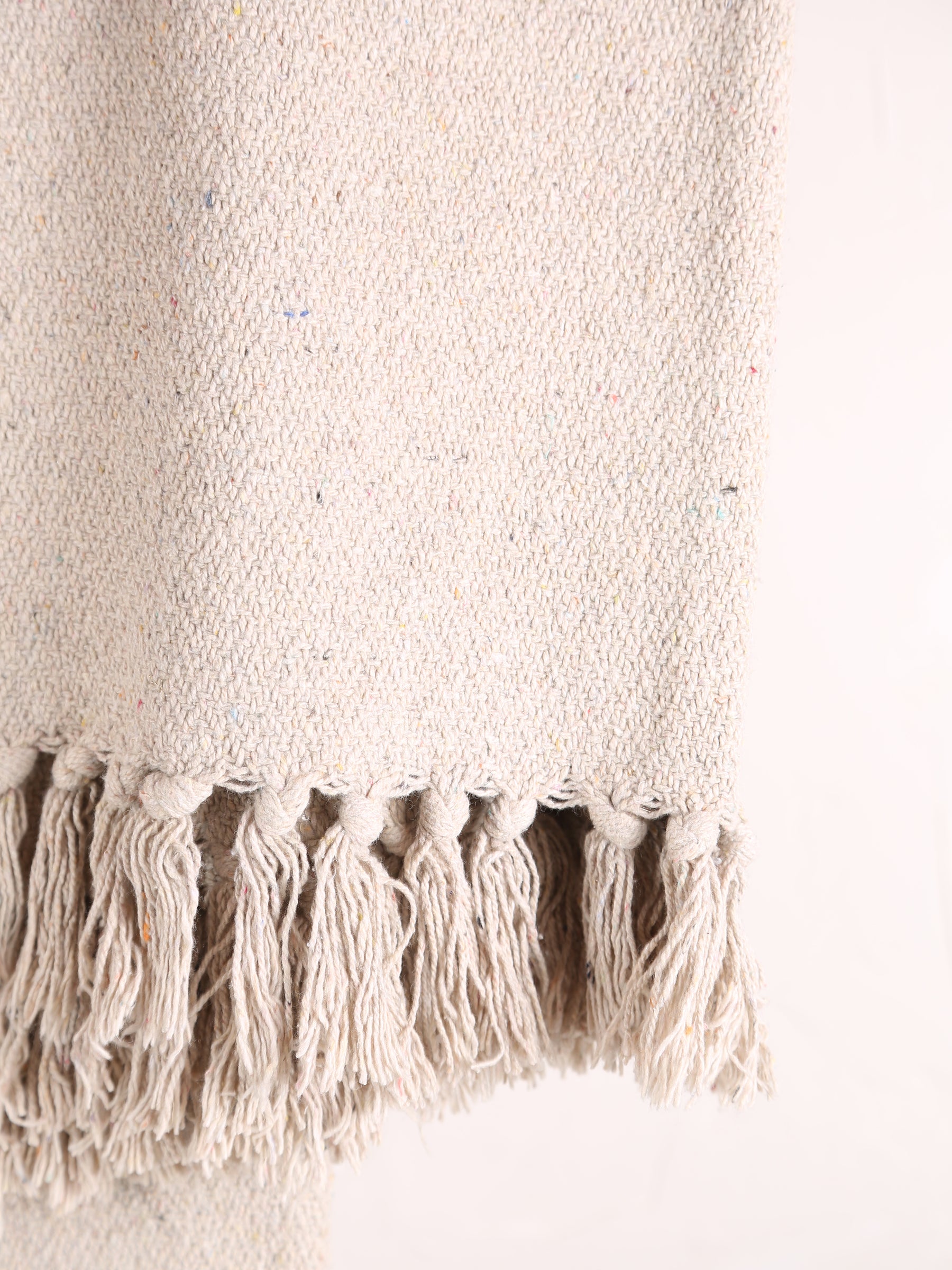 Matt Dark Grey Recycled Cotton Throw