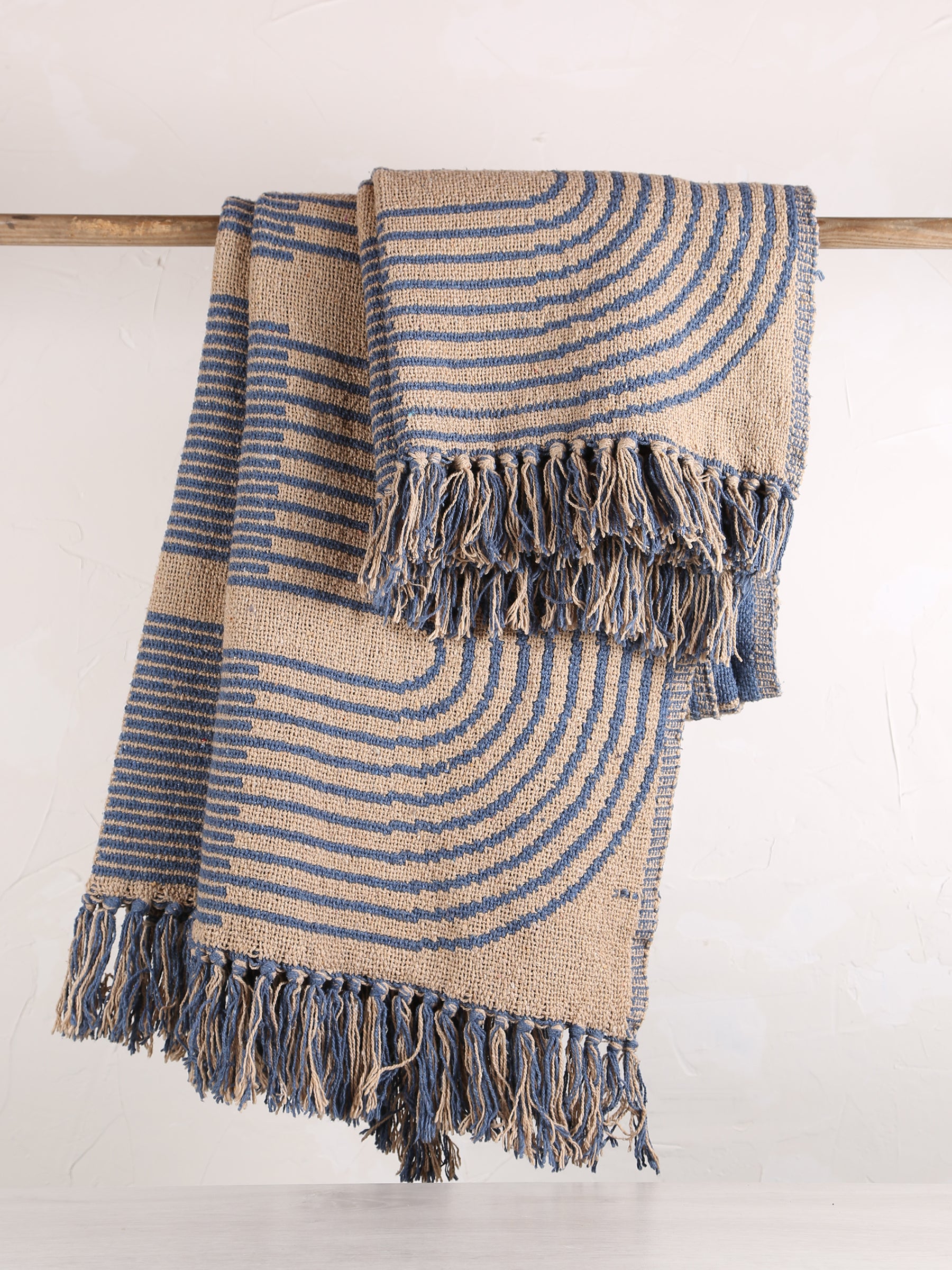 Tiffanie Throw - Blue - Recycled Cotton