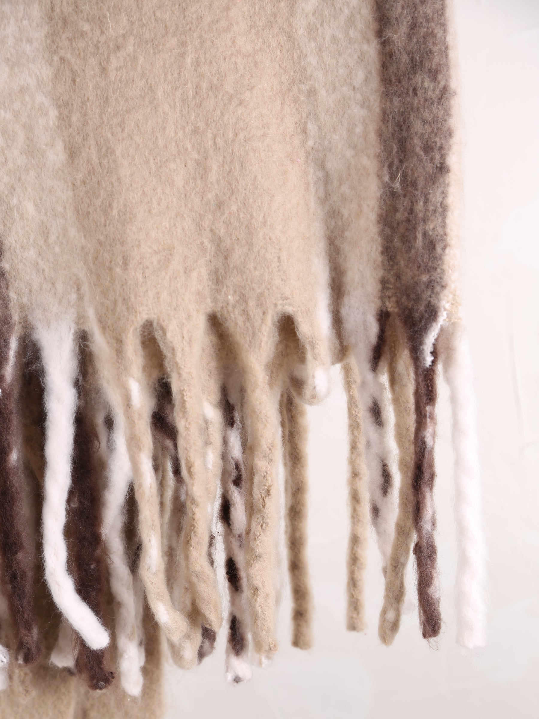 Isabel Recycled Striped Fringed Throw - Nauge