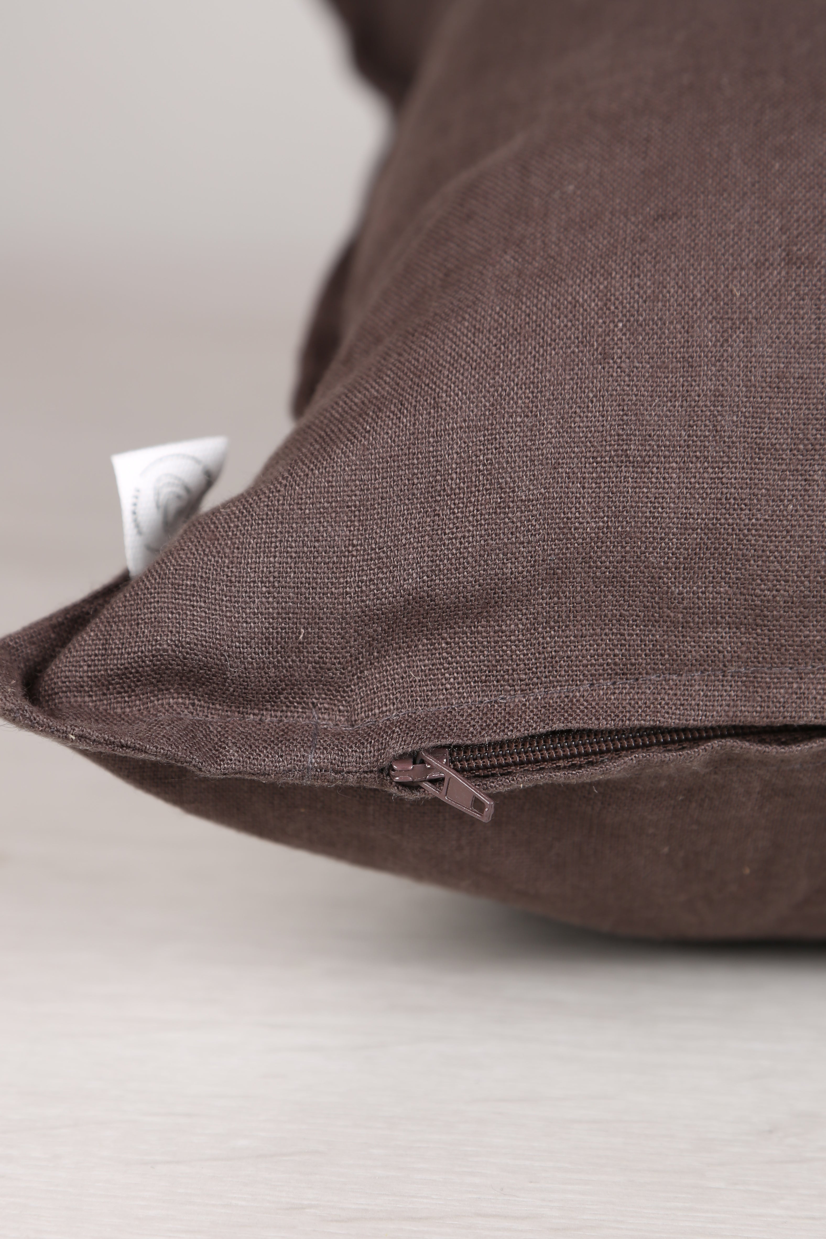 Efina Linen Cushion - Dark Brown - 2 Sizes Available