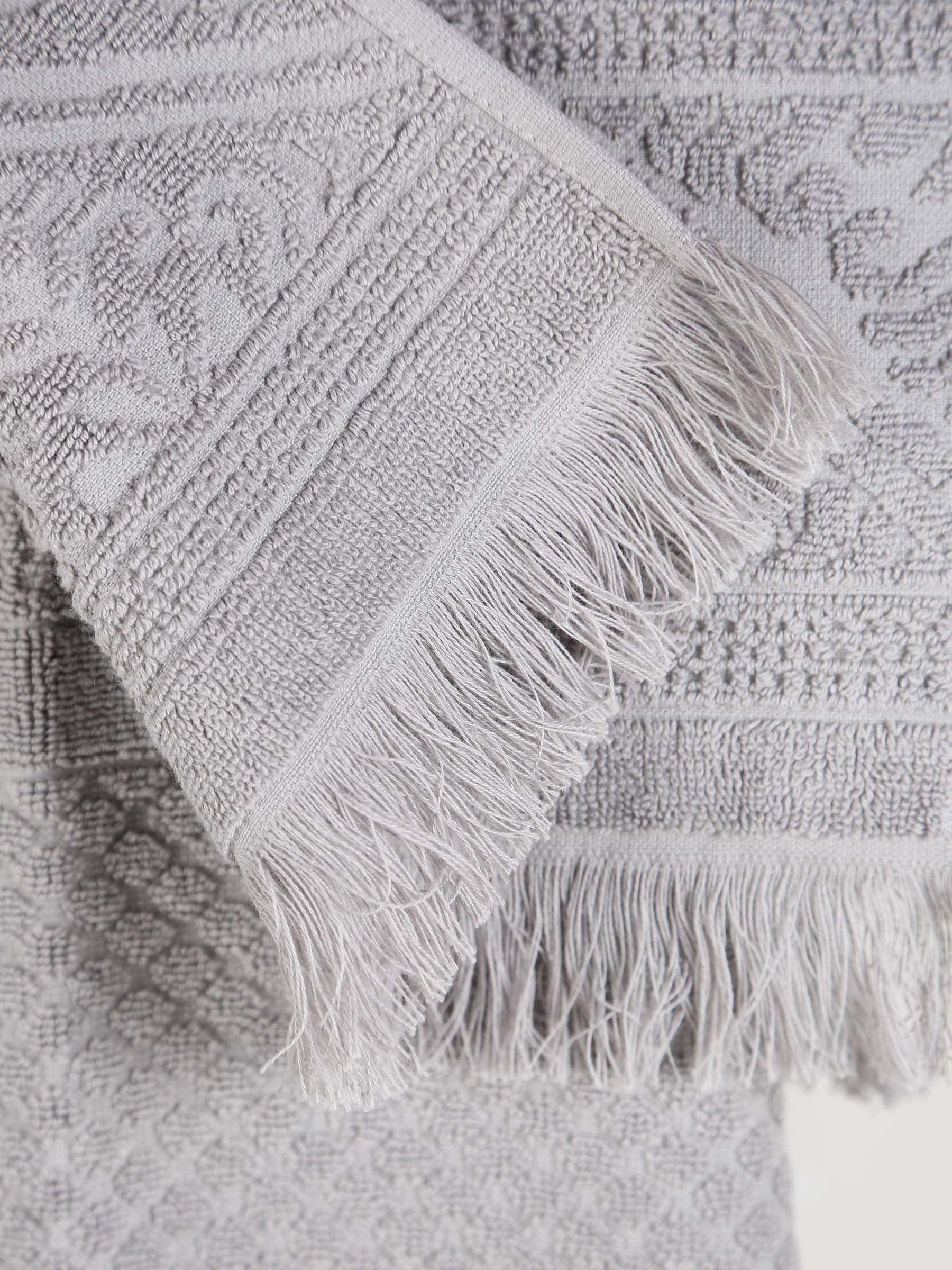 Embossed Jacquard Towel in Orage Grey - 4 Sizes Available