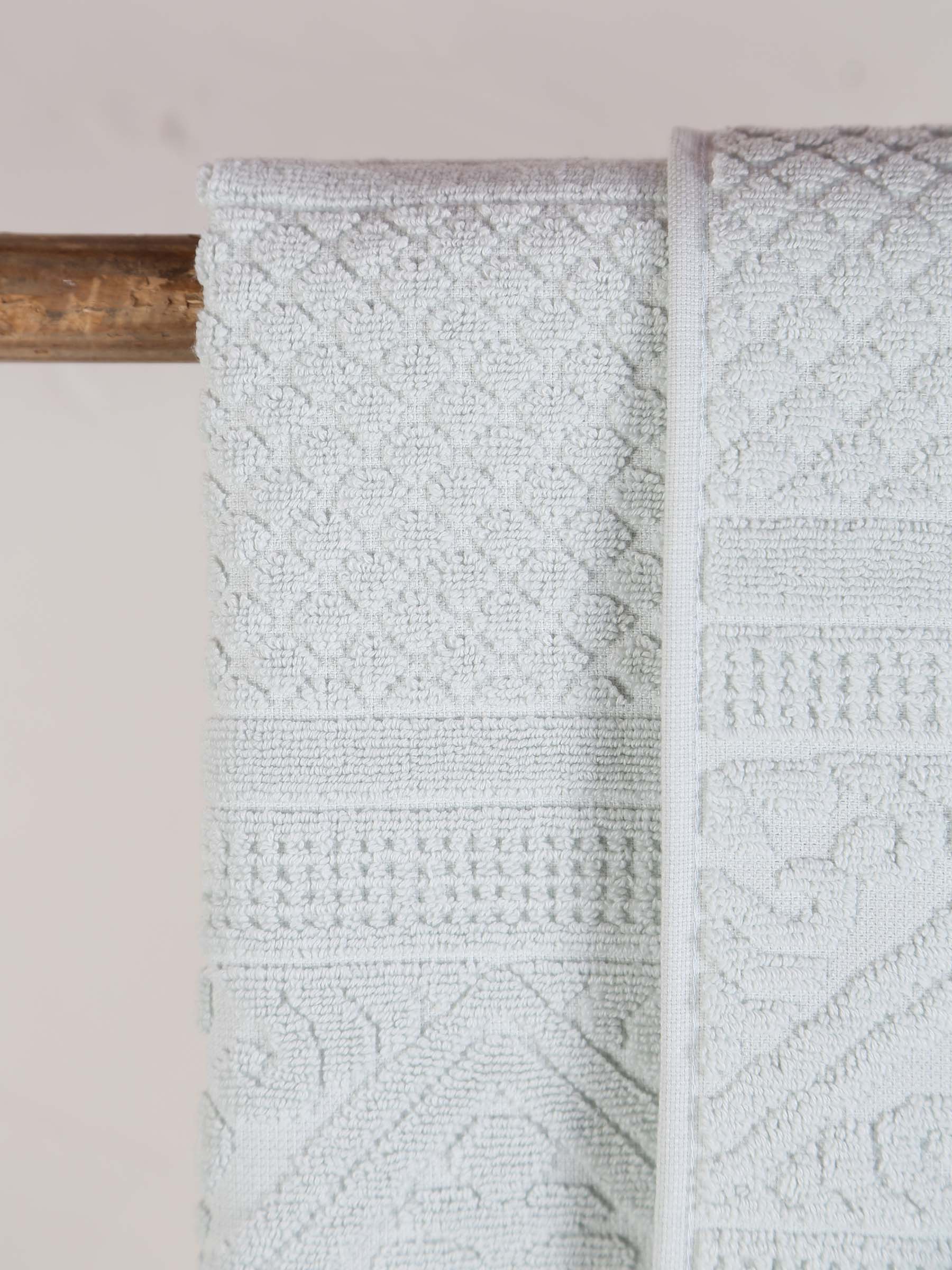 Embossed Jacquard Towel in Jade - 4 Sizes Available