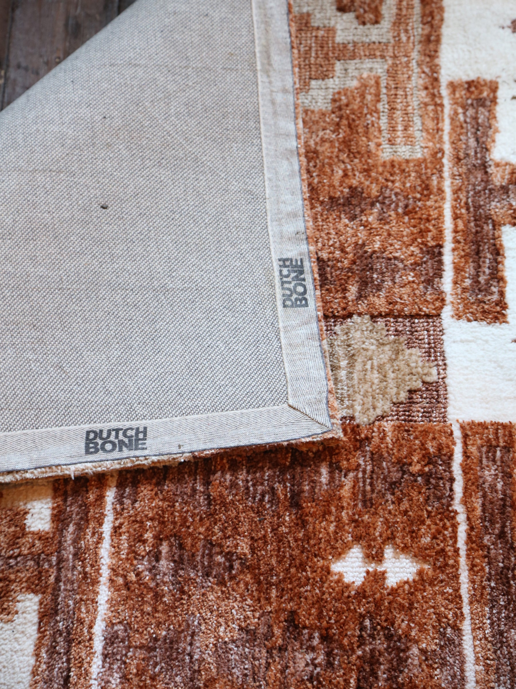 Maron Chalet Rug - 2 Sizes Available - Warm Ivory, Terracotta Brown