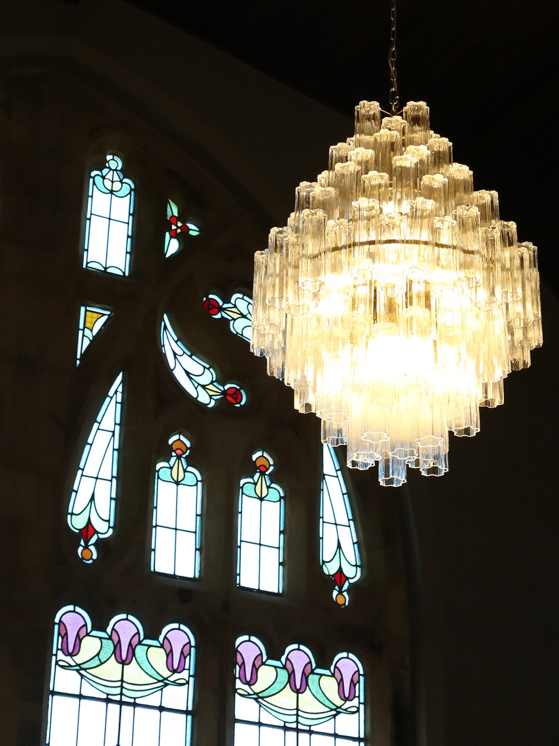 Nocturne Cascading Glass Chandelier