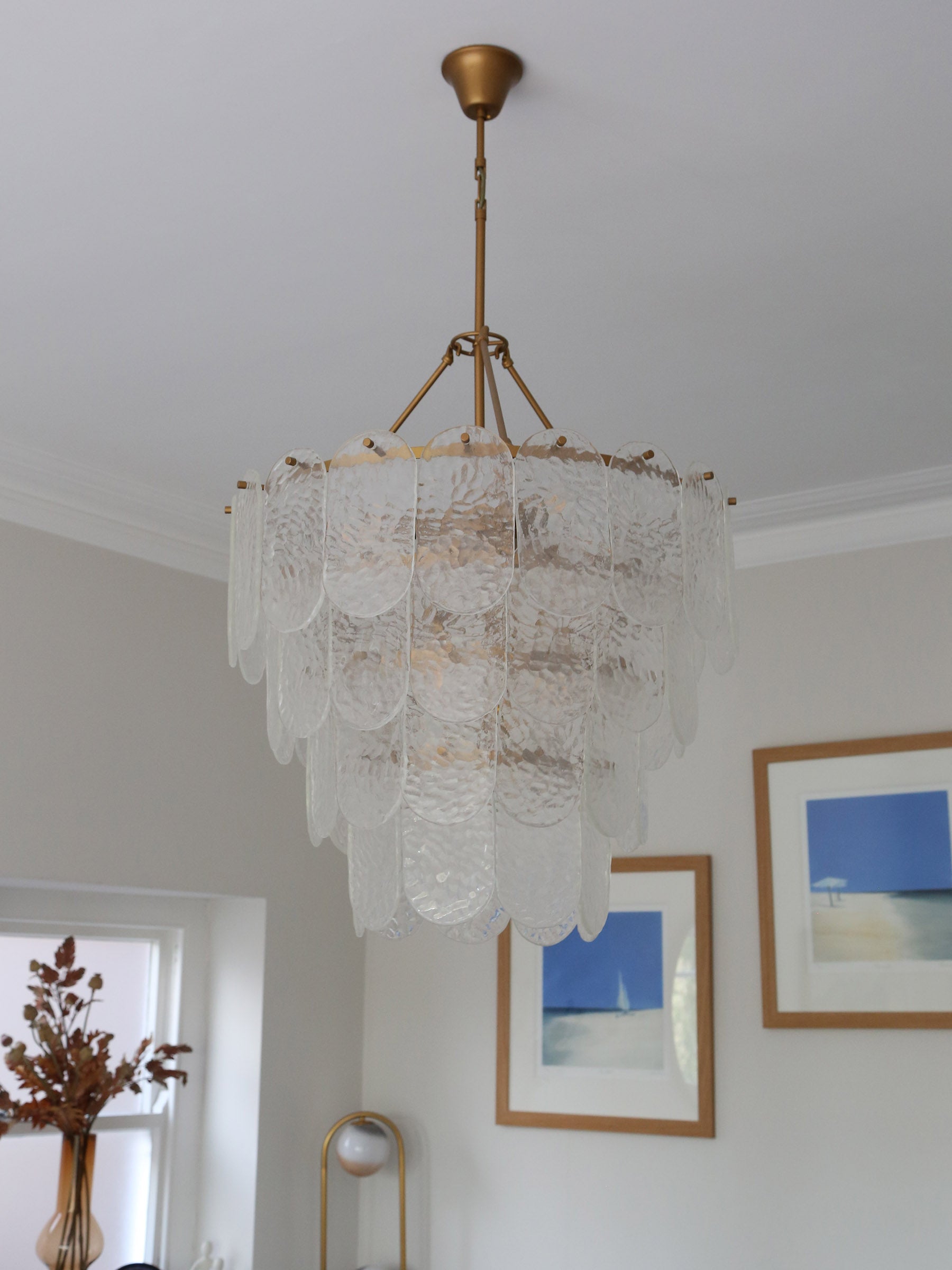 Cascara Hammered Glass Pendant Light