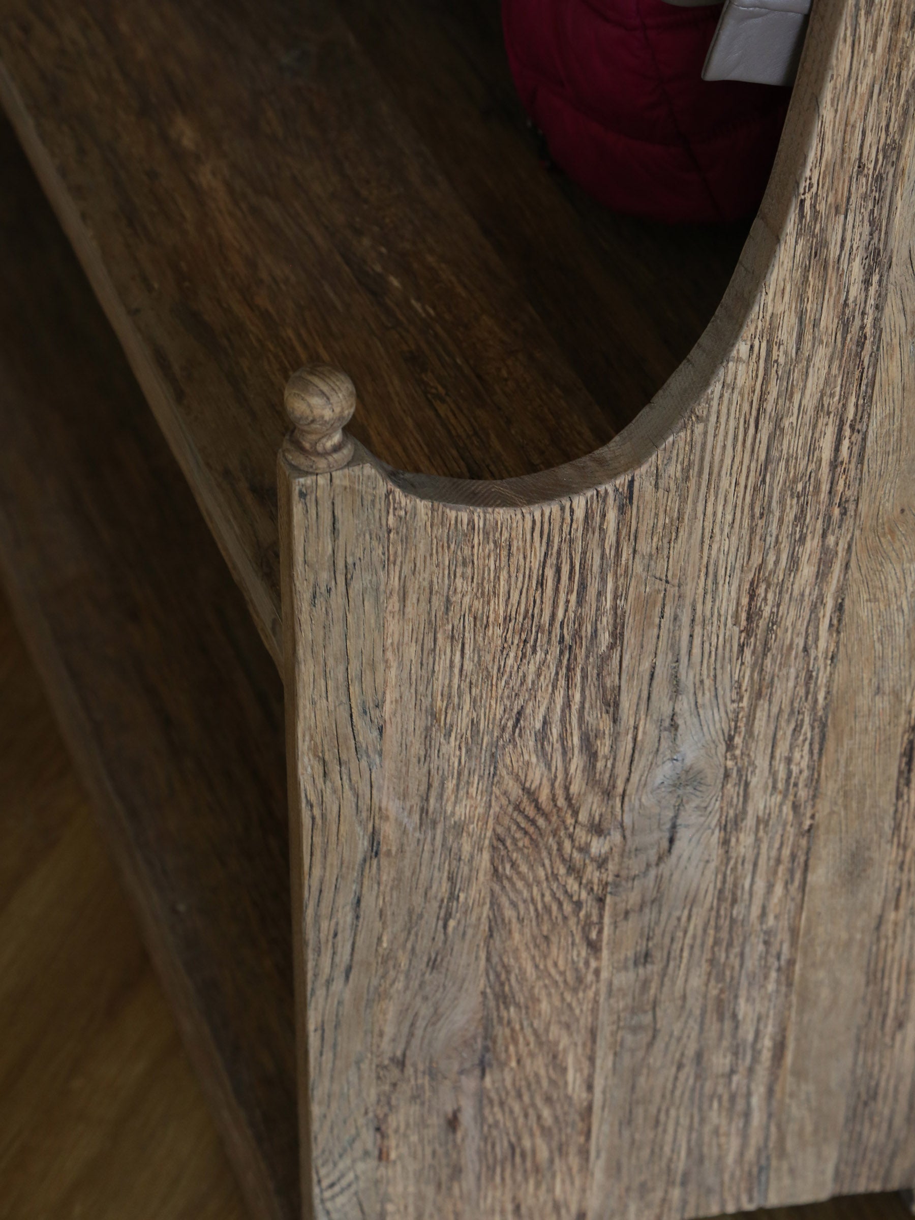 Rustic Hallway Bench And Storage Unit - Recycled Oak