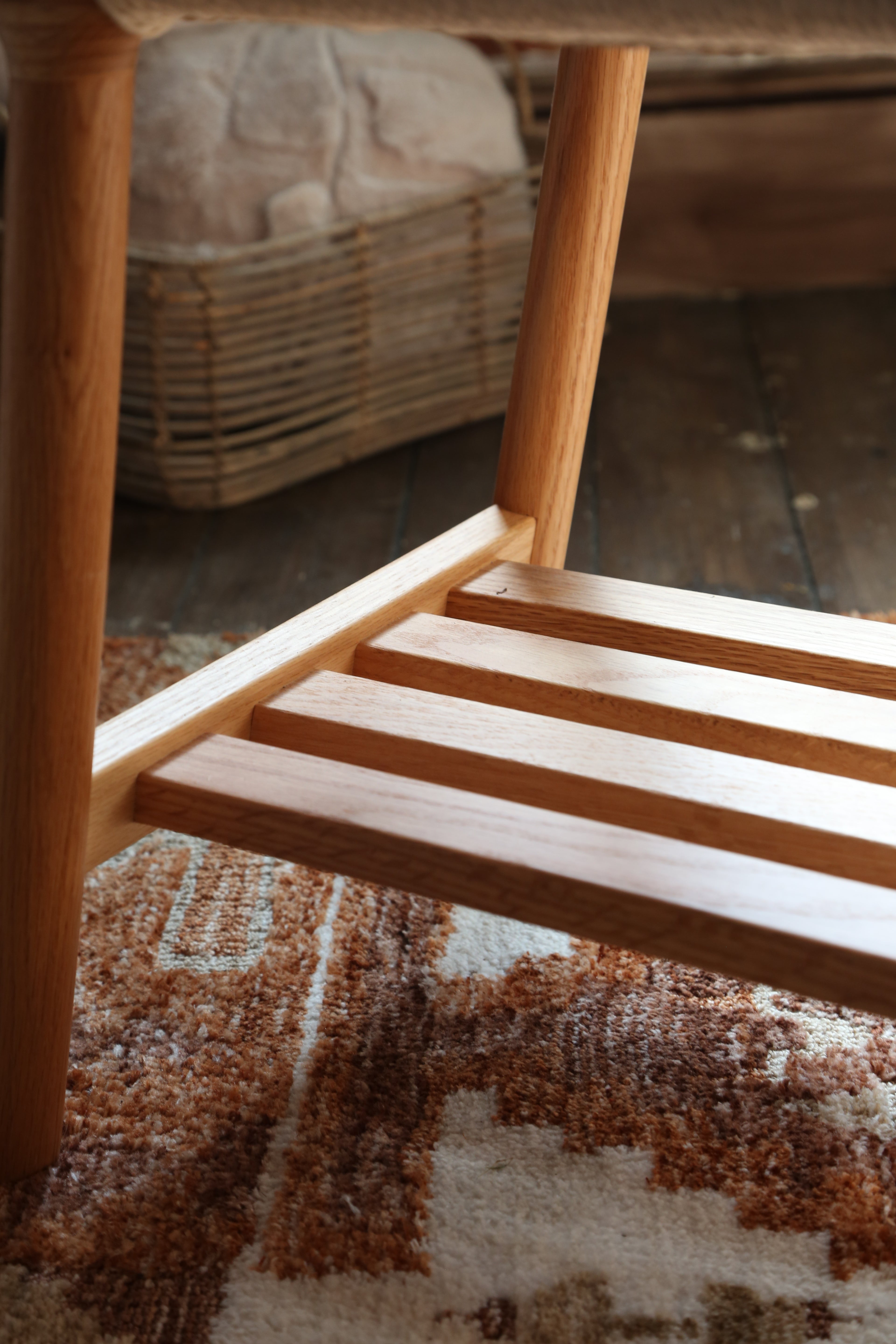 Kintaro Solid Oak, Woven Bench - 2 Colours & 2 Sizes Available