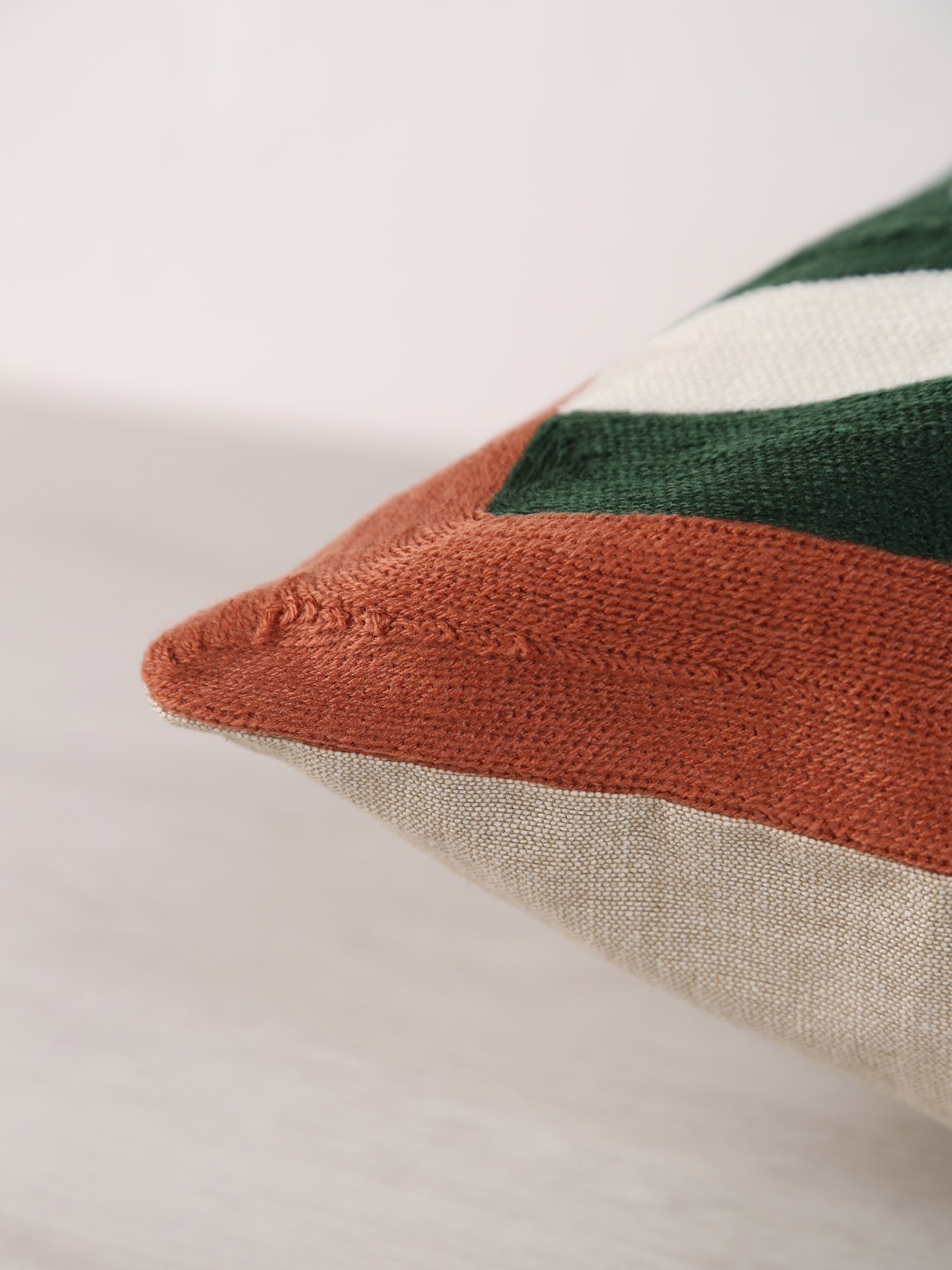 Jason Geometric Embroidered Cushion - Ciel Rust - 45x45cm