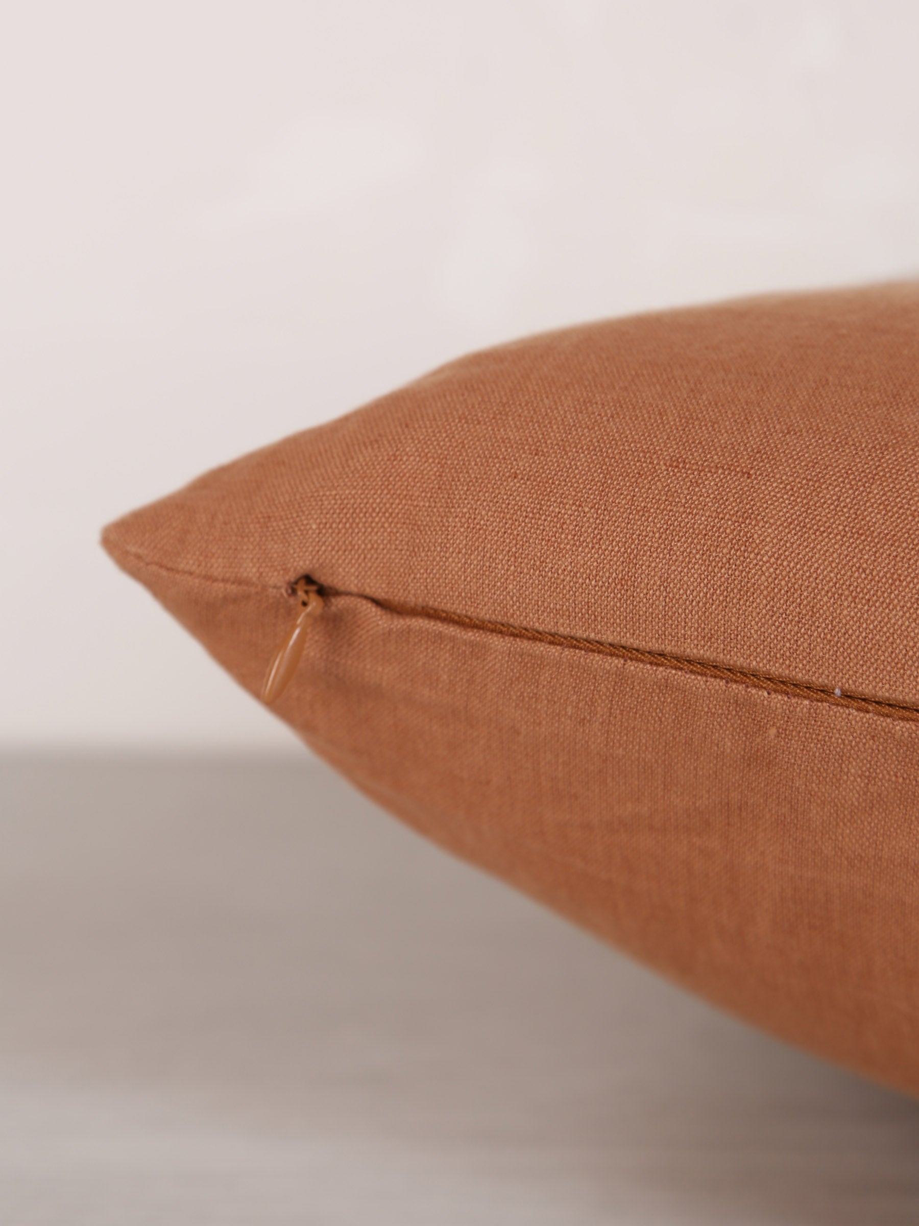 Nilos Embroidered Cushion - Moka Rust - 30x50cm