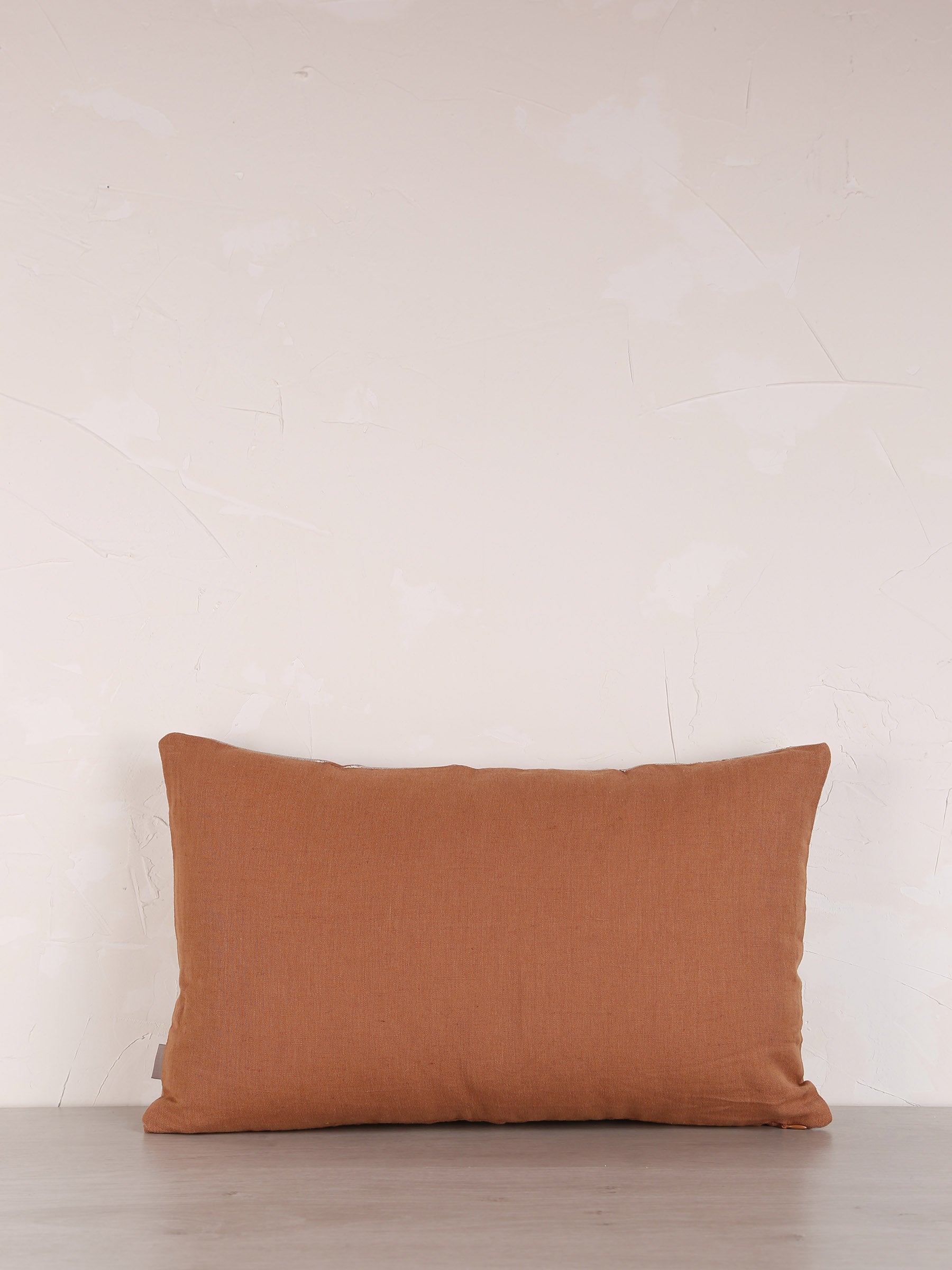 Nilos Embroidered Cushion - Moka Rust - 30x50cm