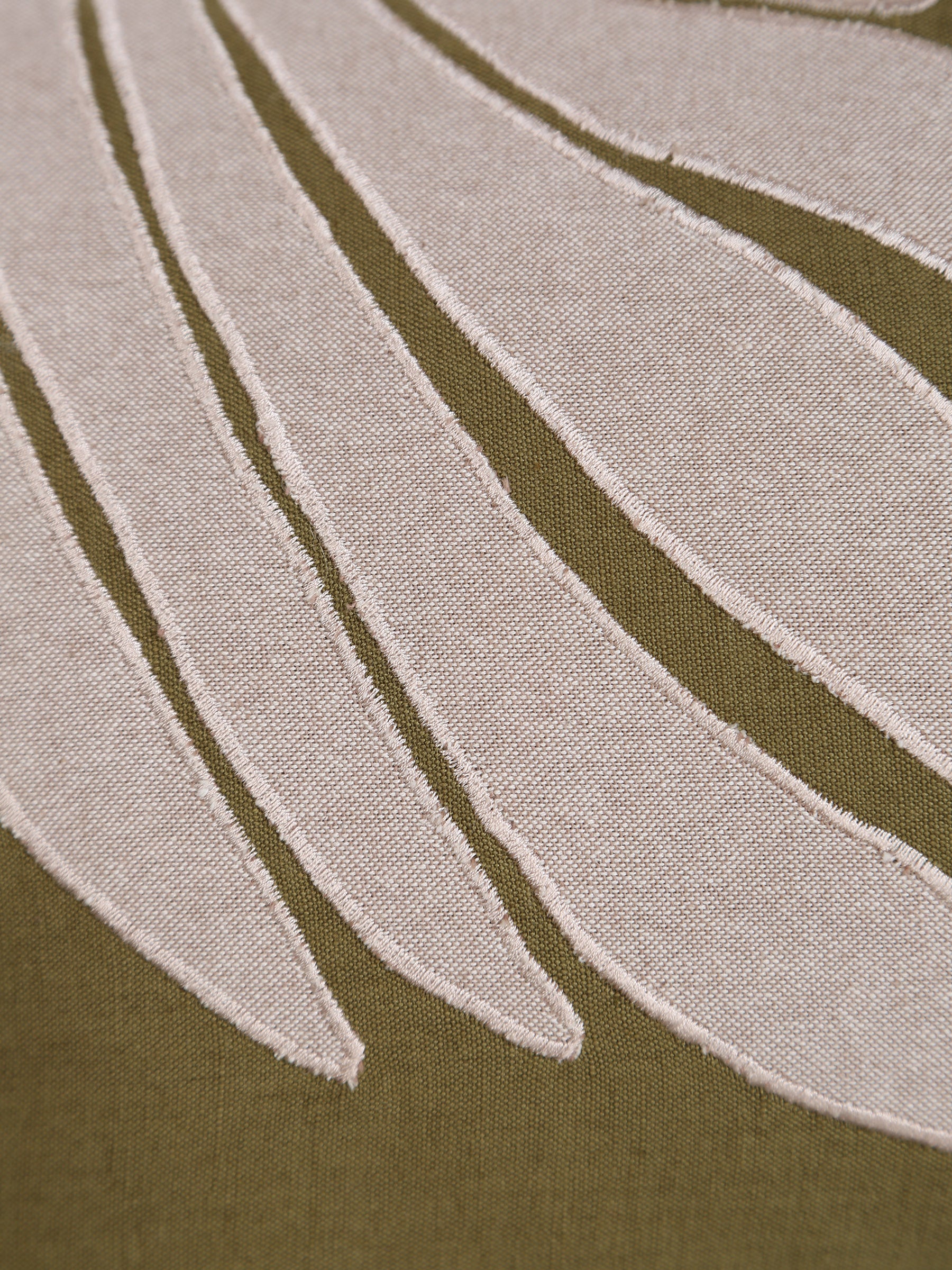 Nilos Embroidered Cushion - Cedre Green - 30x50cm