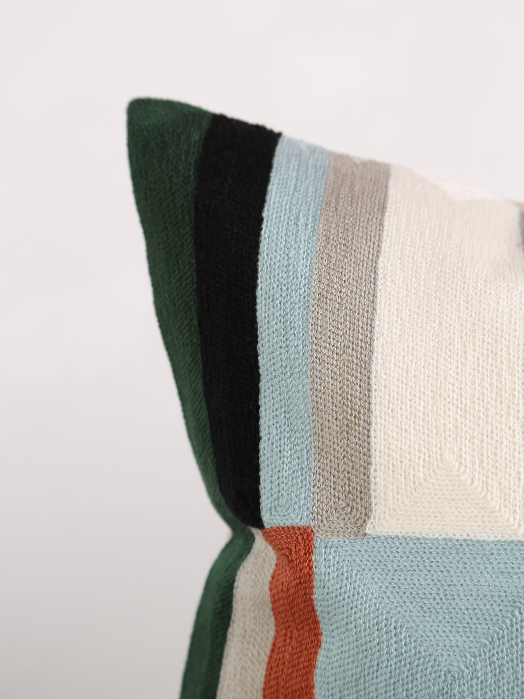 Jason Geometric Embroidered Cushion - Ciel Rust - 30x50