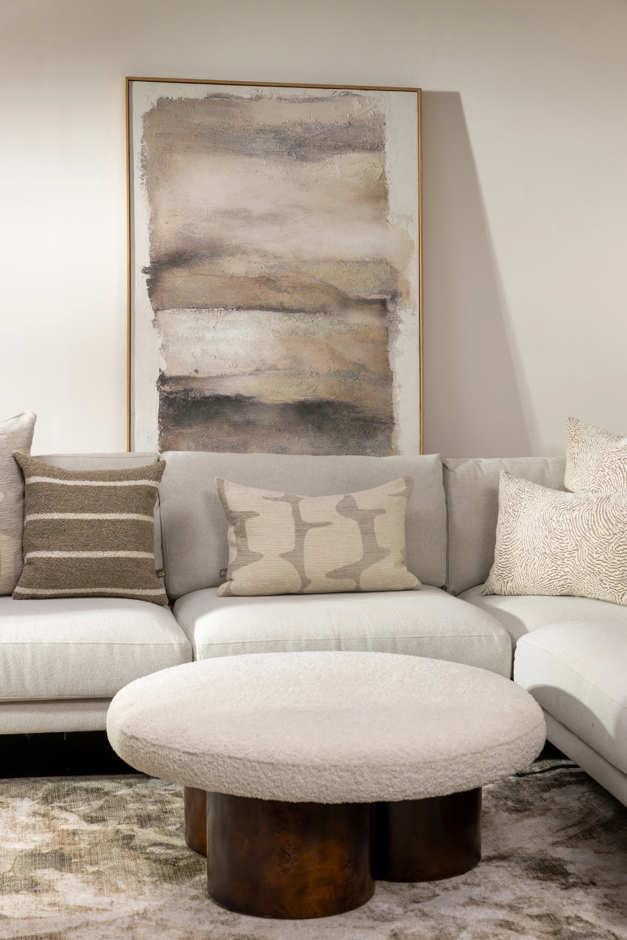 Elm - Hand Painted Abstract Artwork - Muted Shades